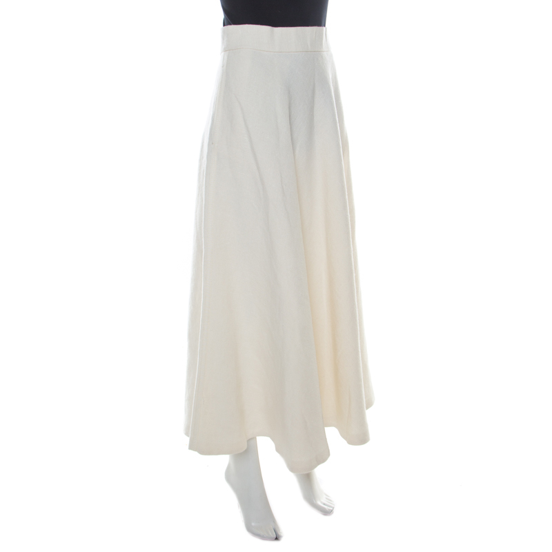 

The Row White Linen Maxi Circle Skirt