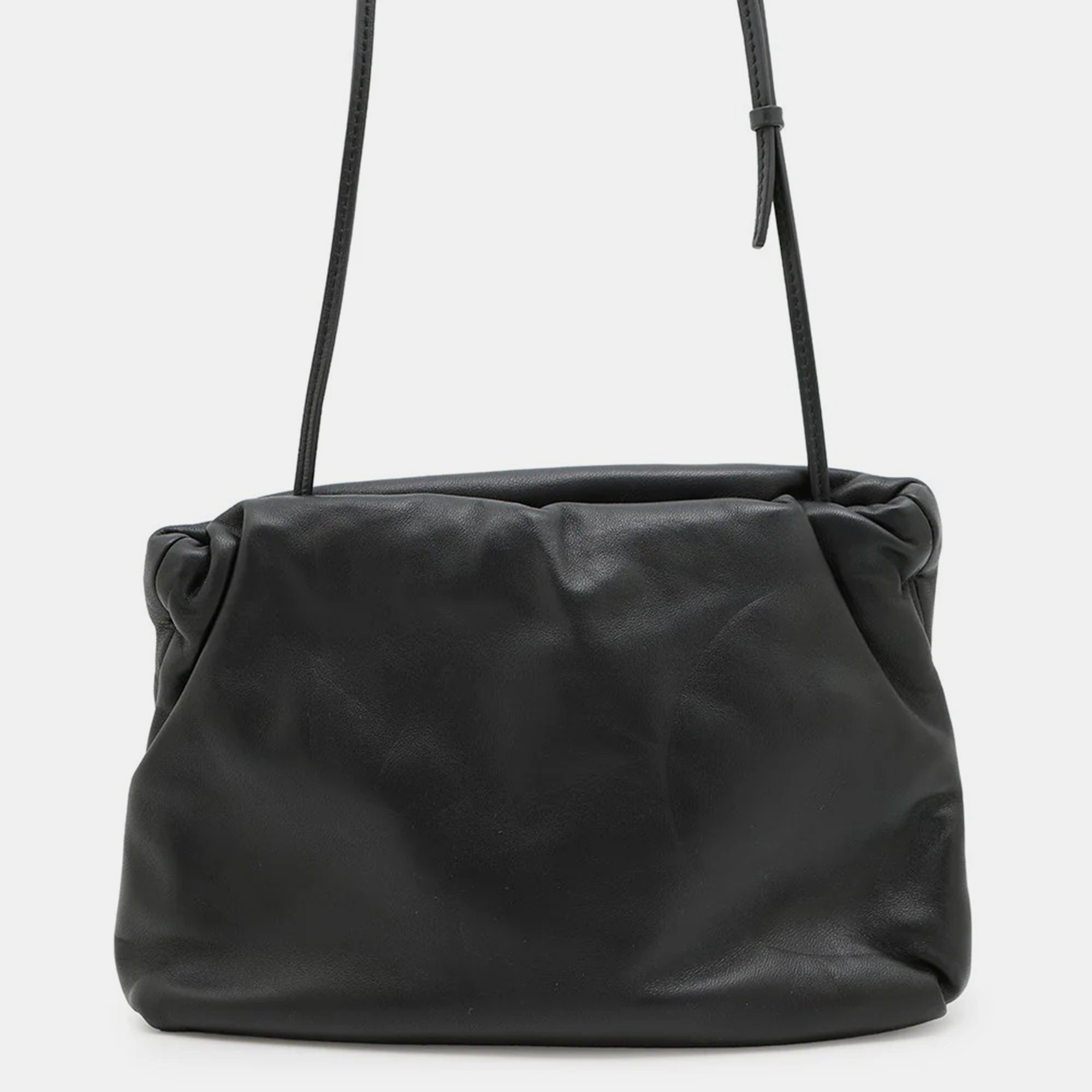 Pre-owned The Row Shoulder Bag Black Leather