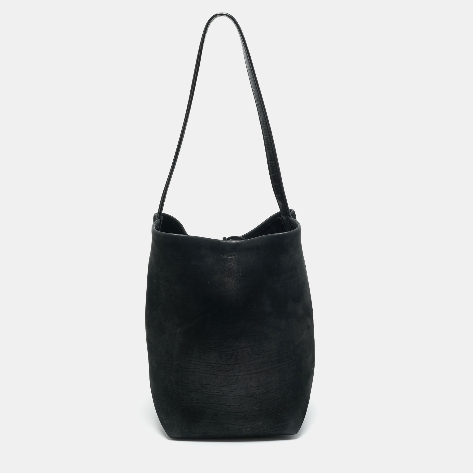 

The Row N/S Park Black Suede Tote