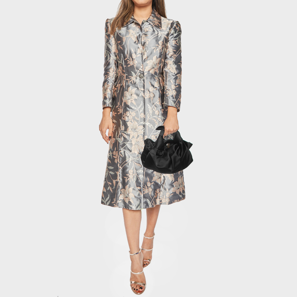 

The Row Black Satin Knot Shoulder Bag