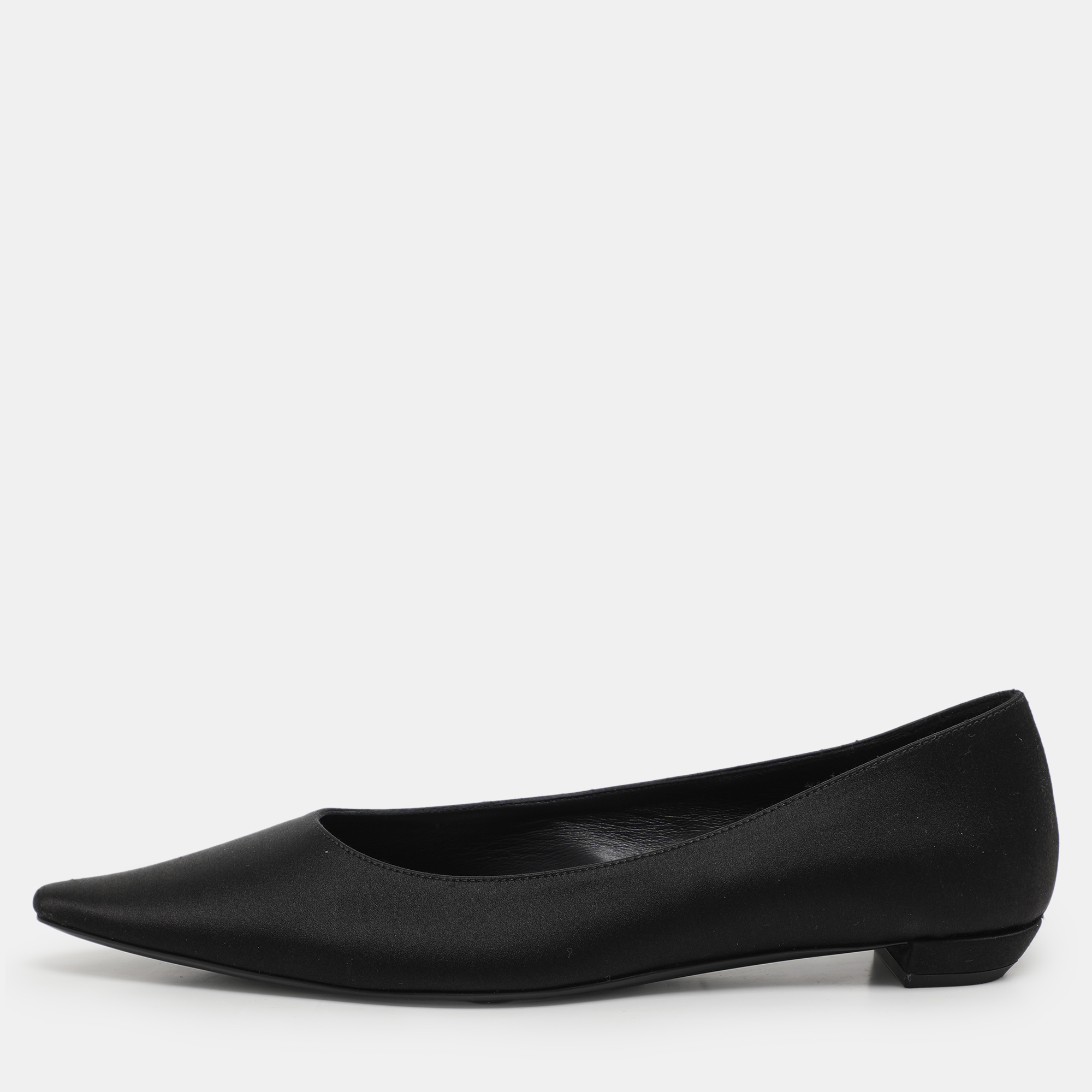 

The Row Black Satin Claudette Flats Size 35