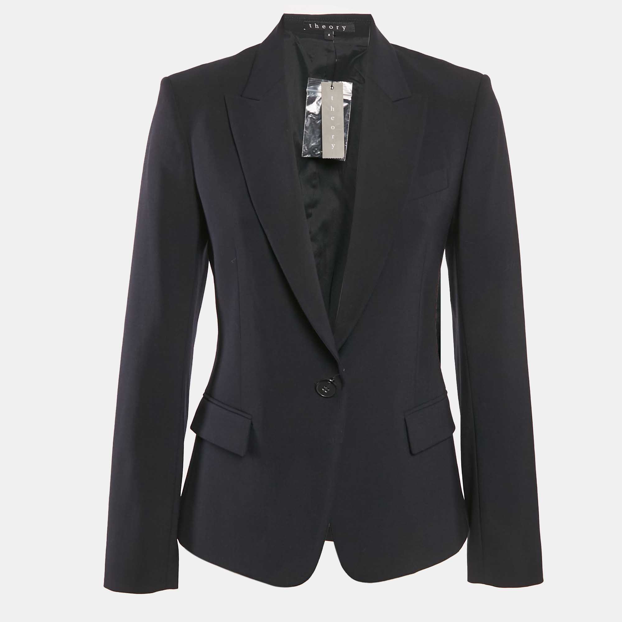 

Theory Navy Blue Wool Blend Gabe B2 Blazer M