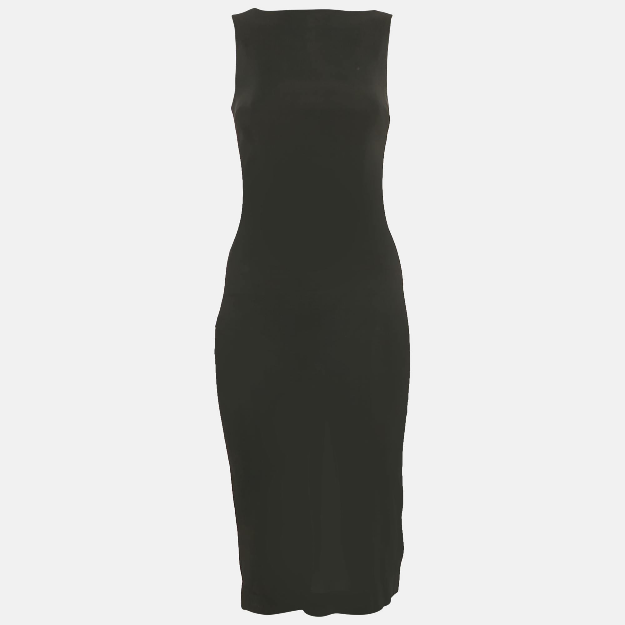 

Theory Black Jersey Sleeveless Midi Dress S