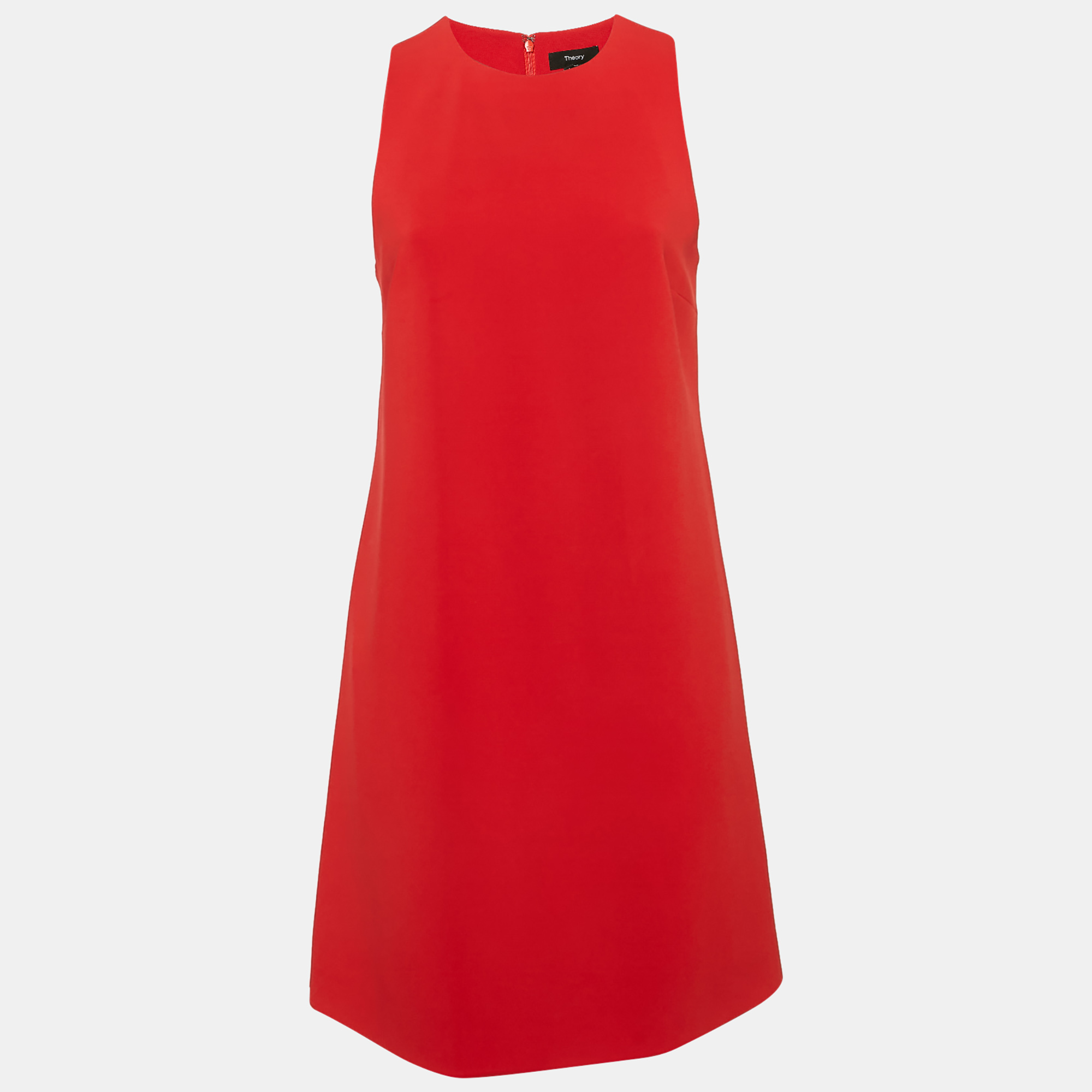 

Theory Red Crepe Sleeveless Admiral Mini Shift Dress M