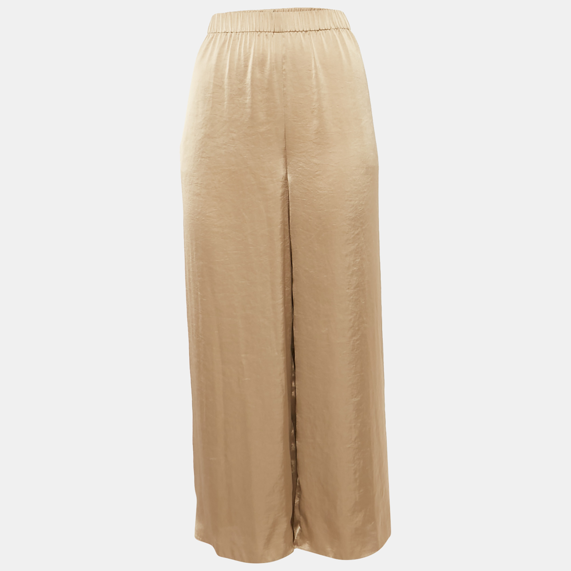 

Theory Gold Sateen Straight Leg Pants L