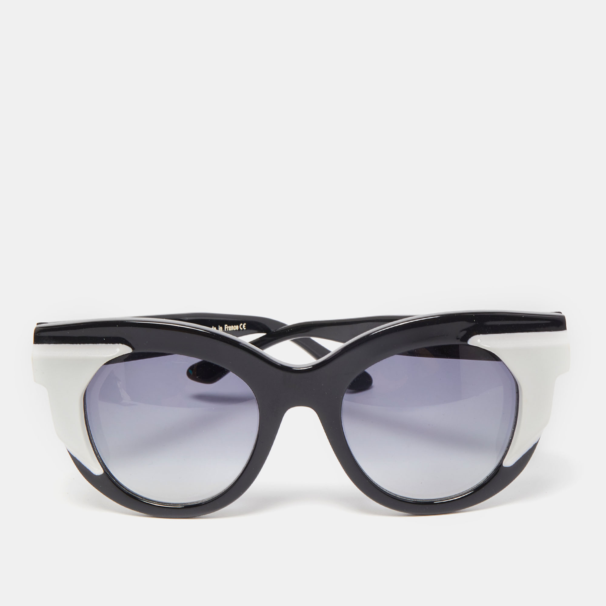 Pre-owned Thierry Lasry Black/white Gradient Slutty 29 Wayfarer Sunglasses