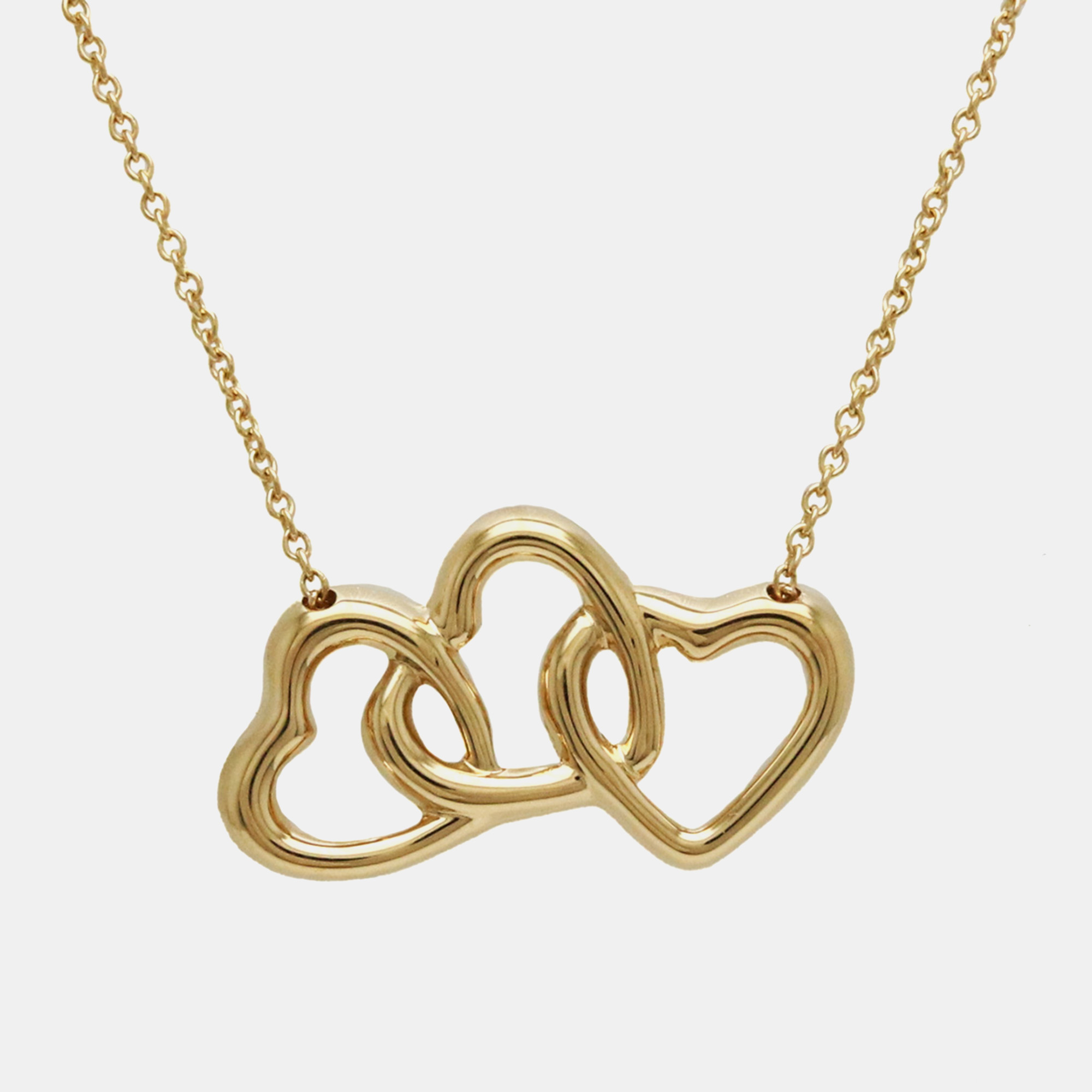 

Tiffany & Co. 18K Yellow Gold Triple Heart Pendant Necklace