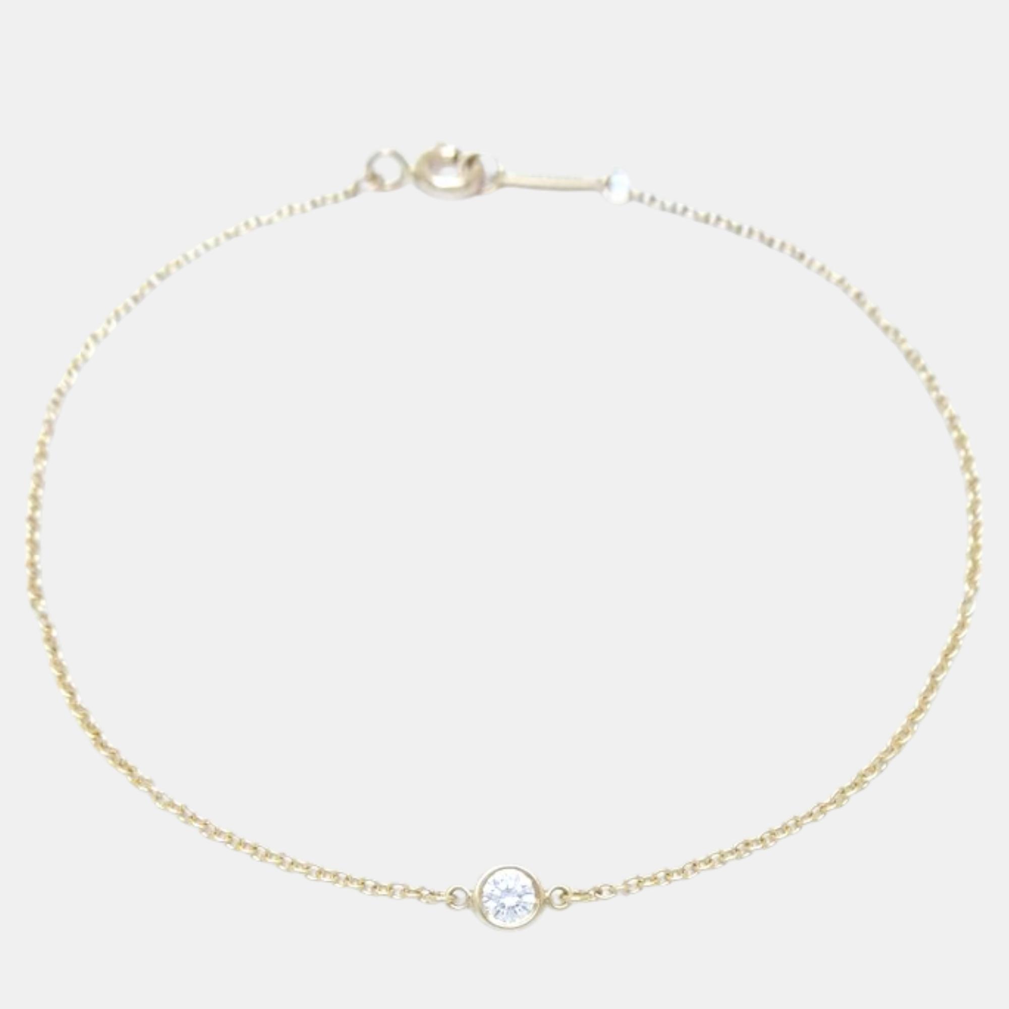 

Tiffany & Co Diamond By the Yard Bracelet 18K YG Gold Metal