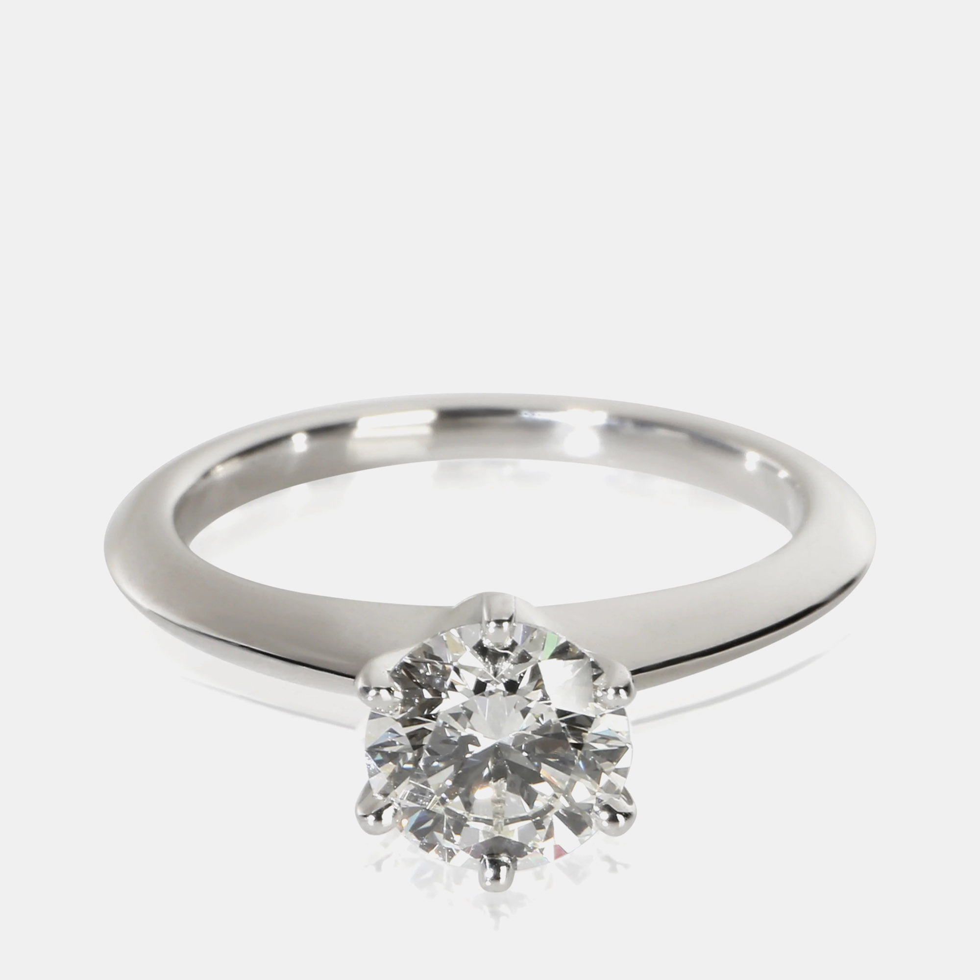 Tiffany  Co Classic 09 ct Round Brilliant Diamond Engagement Ring EU 50