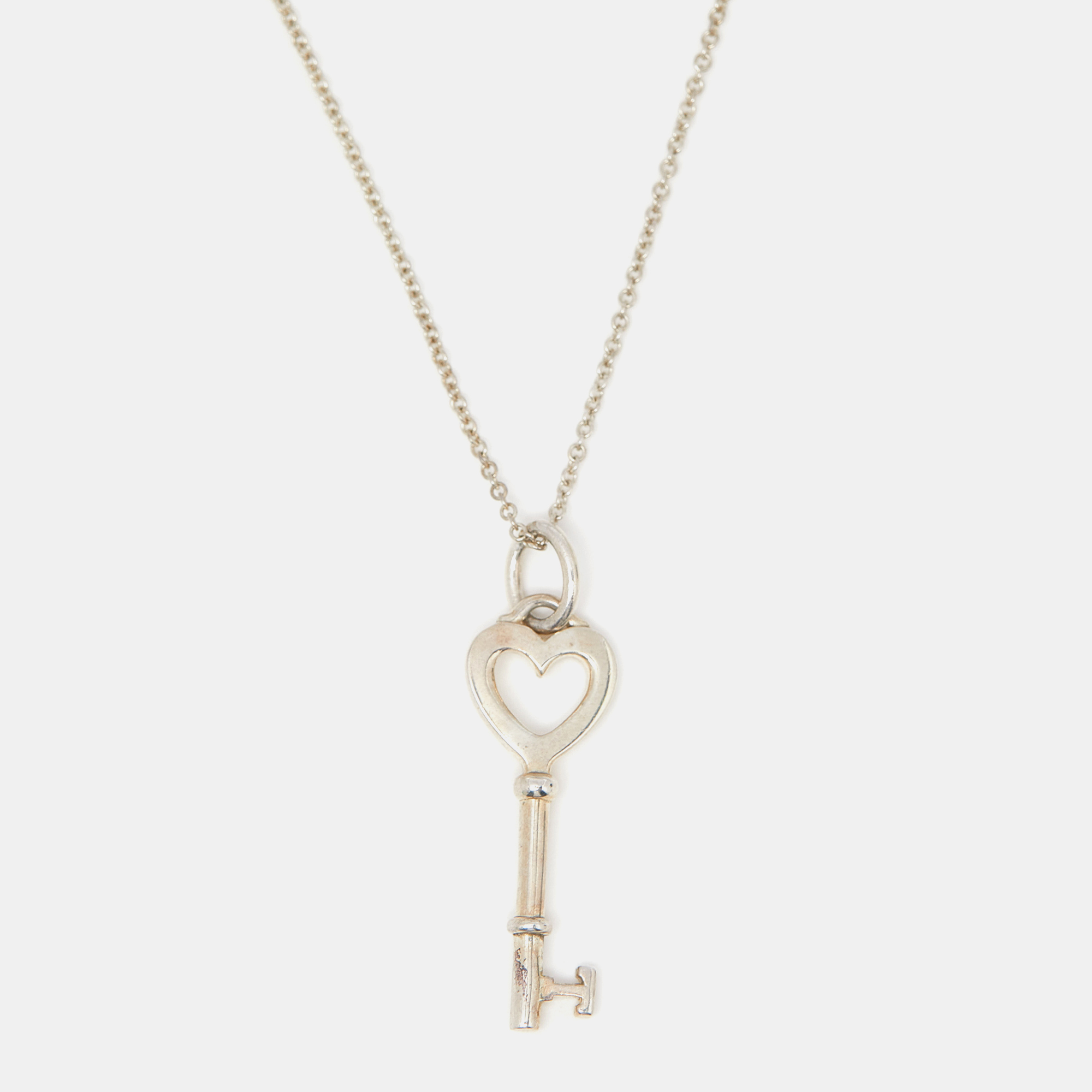 

Tiffany & Co. Heart Key Sterling Silver Necklace
