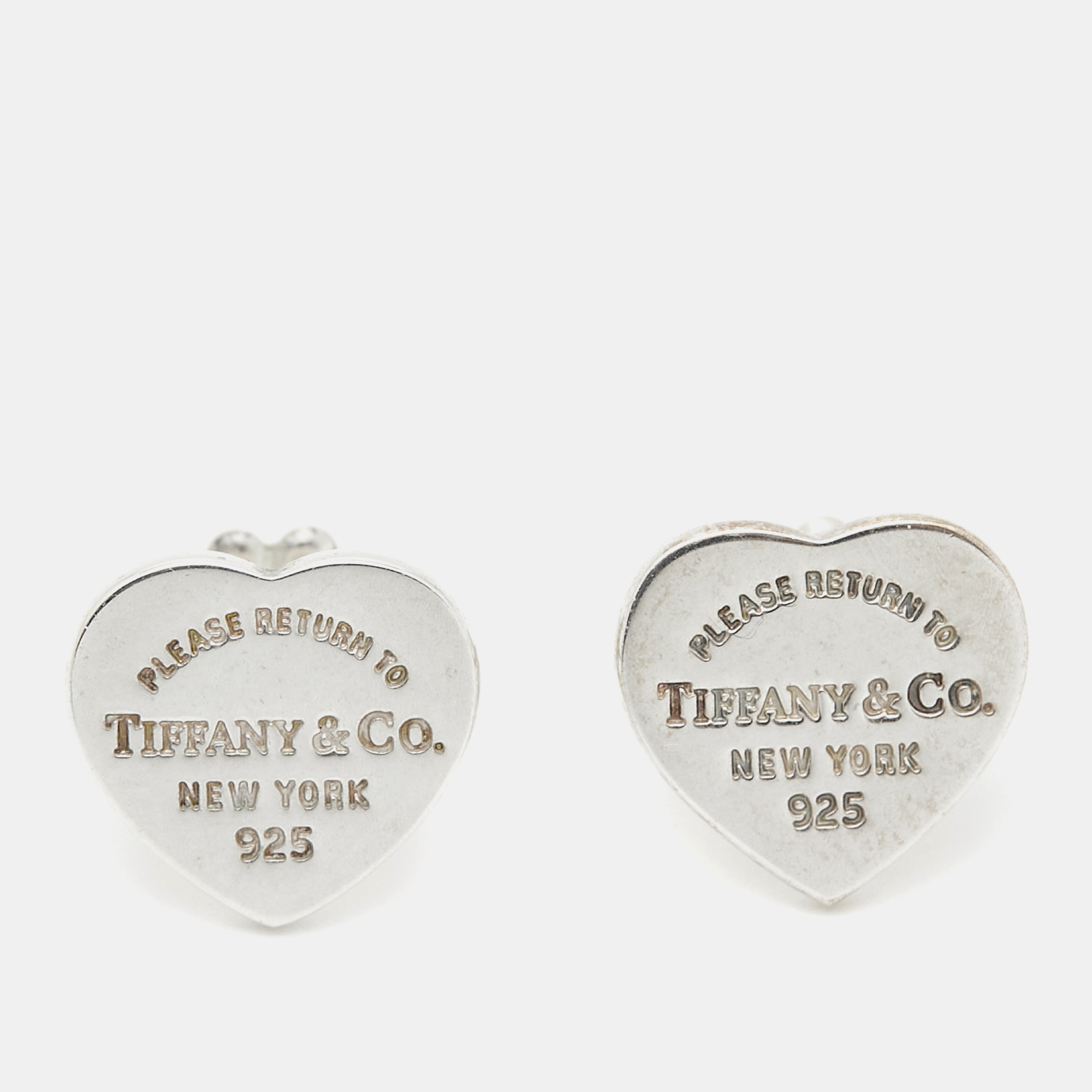 

Tiffany & Co. Return to Tiffany Heart Tag Sterling Silver Earrings