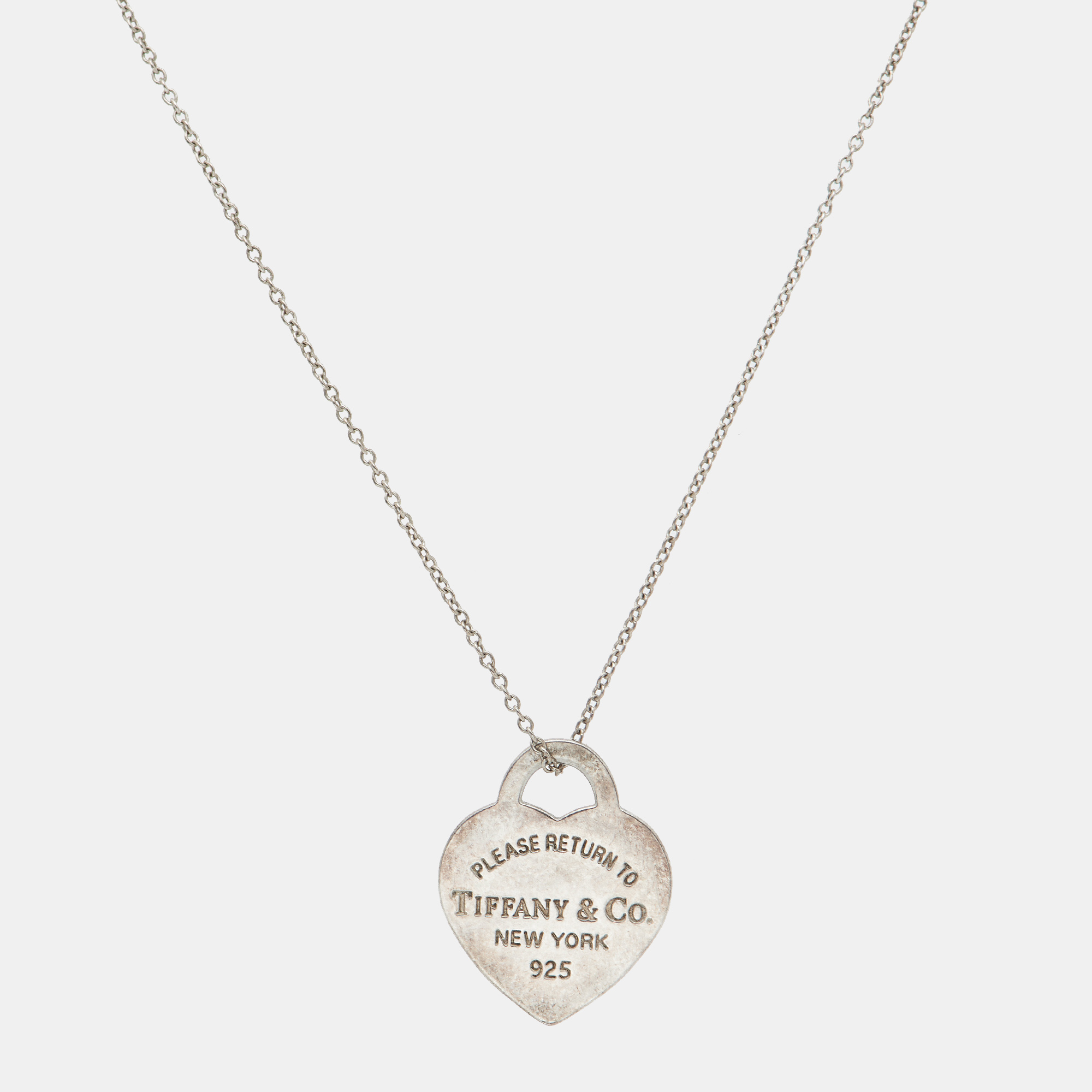 

Tiffany & Co. Return To Tiffany Sterling Silver Heart Tag Pendant Necklace