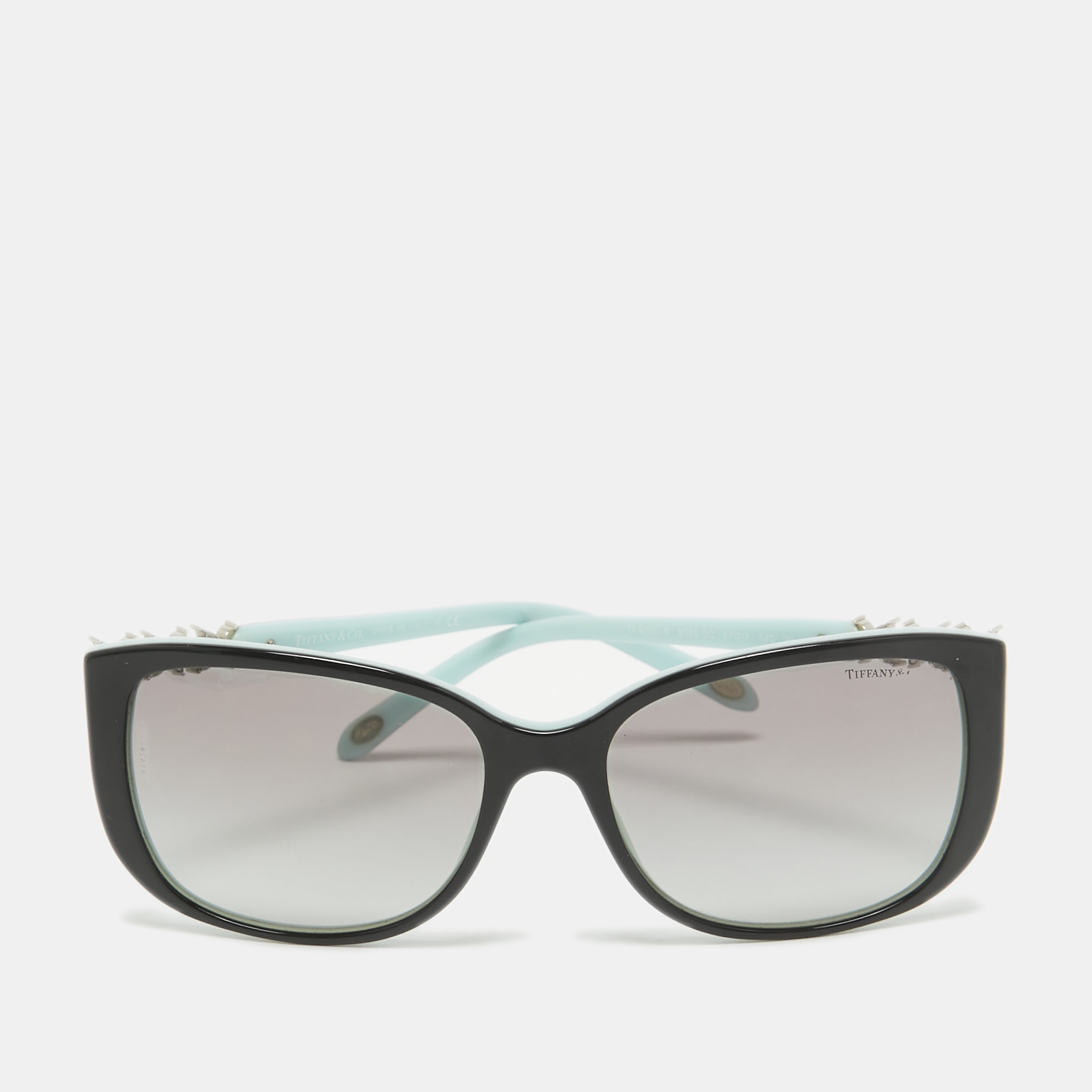 

Tiffany & Co. Black Gradient TF 4090-B Crystal Embellished Square Sunglasses