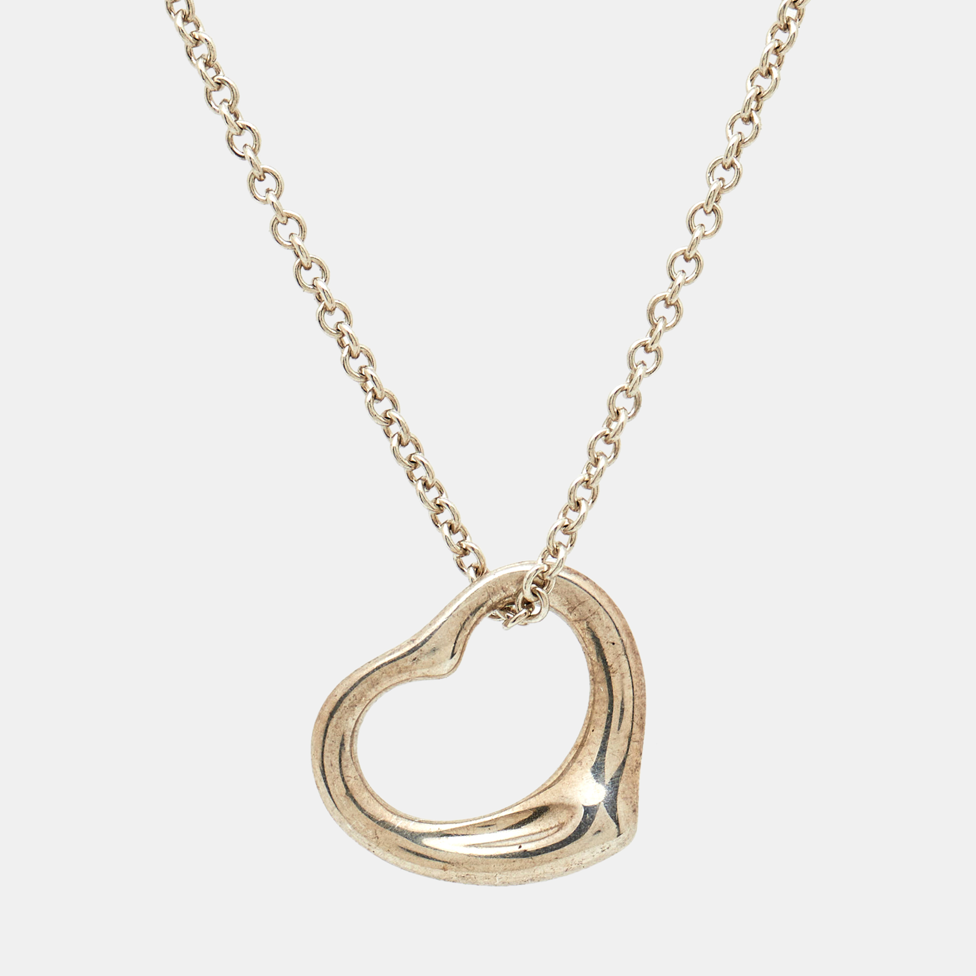 

Tiffany & Co. Elsa Peretti Open Heart Sterling Silver Necklace