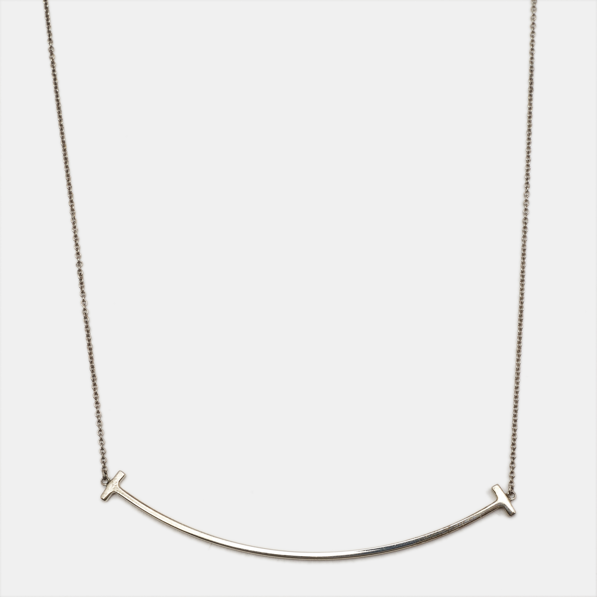 

Tiffany & Co. T Smile Sterling Silver Large Necklace