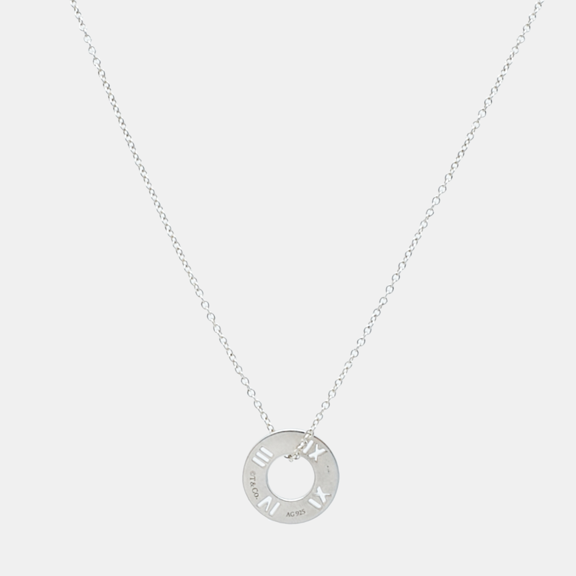 

Tiffany & Co. Atlas Pierced Sterling Silver Pendant Necklace