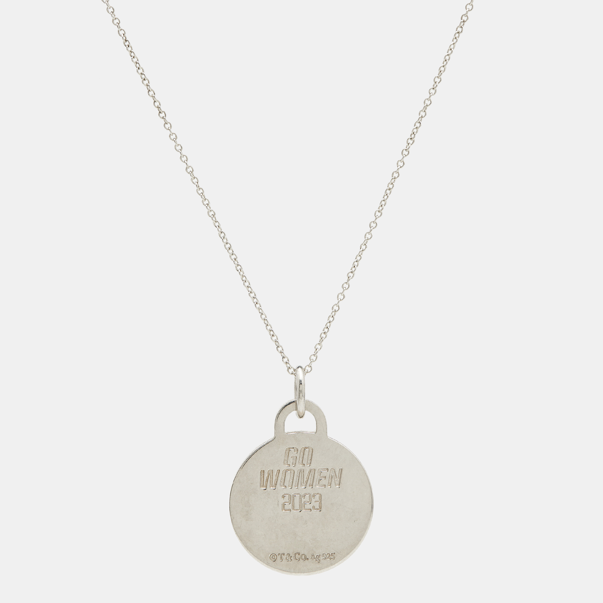 

Tiffany & Co.'Go Women 2023' Sterling Silver Pendant Necklace