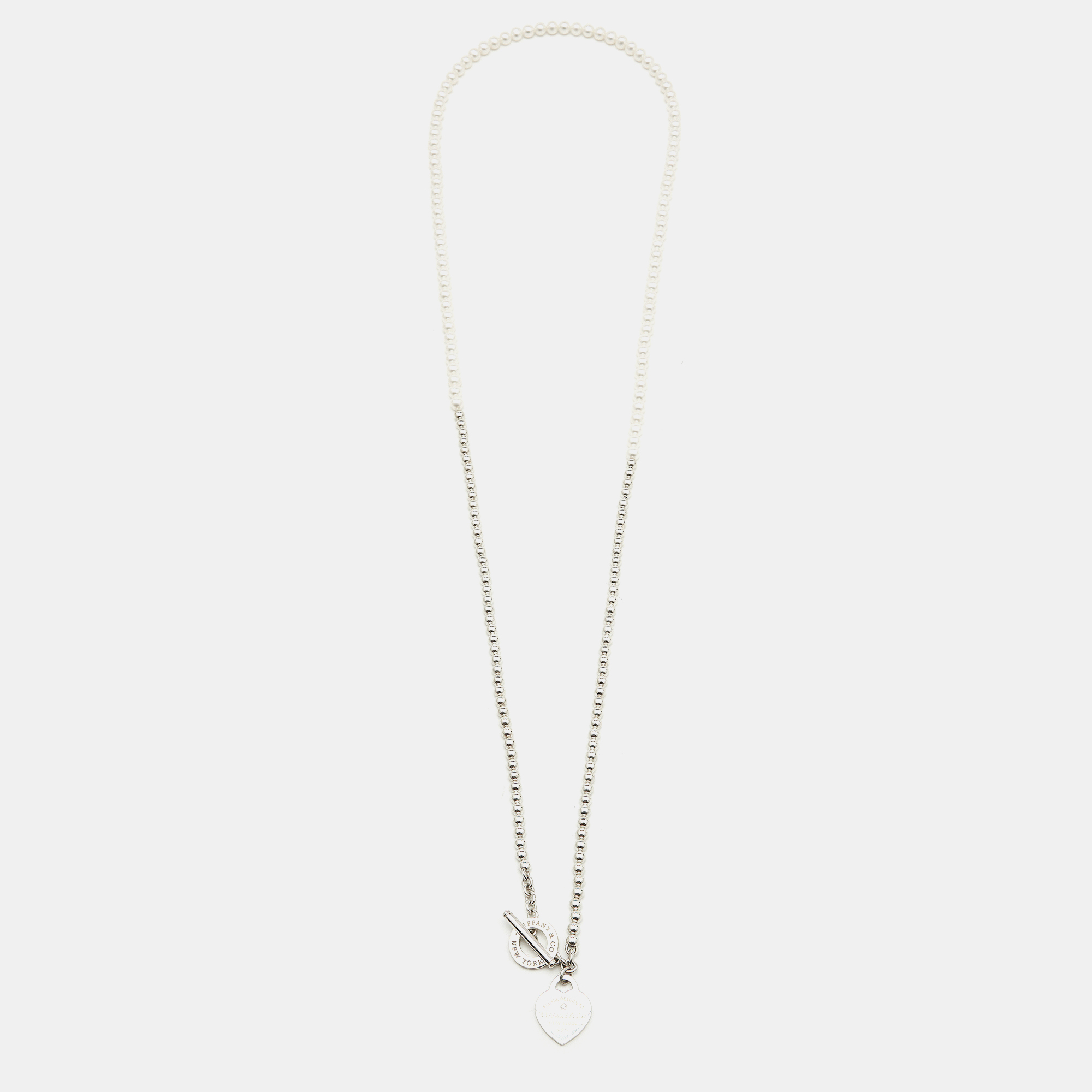 Tiffany & Co. Return to Tiffany & Co. Sterling Silver Pearl Wrap Necklace 