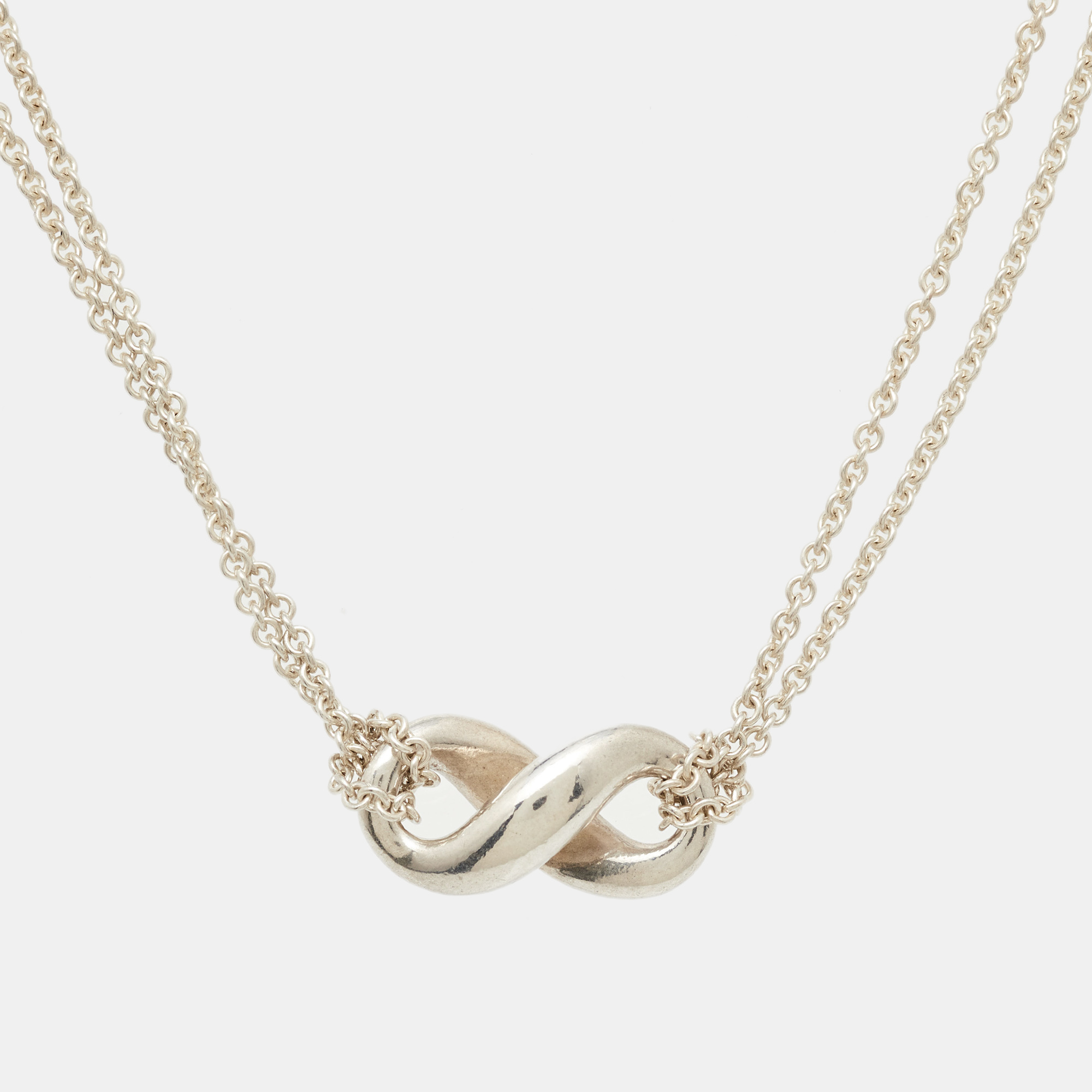 

Tiffany & Co. Infinity Double Strand Sterling Silver Necklace