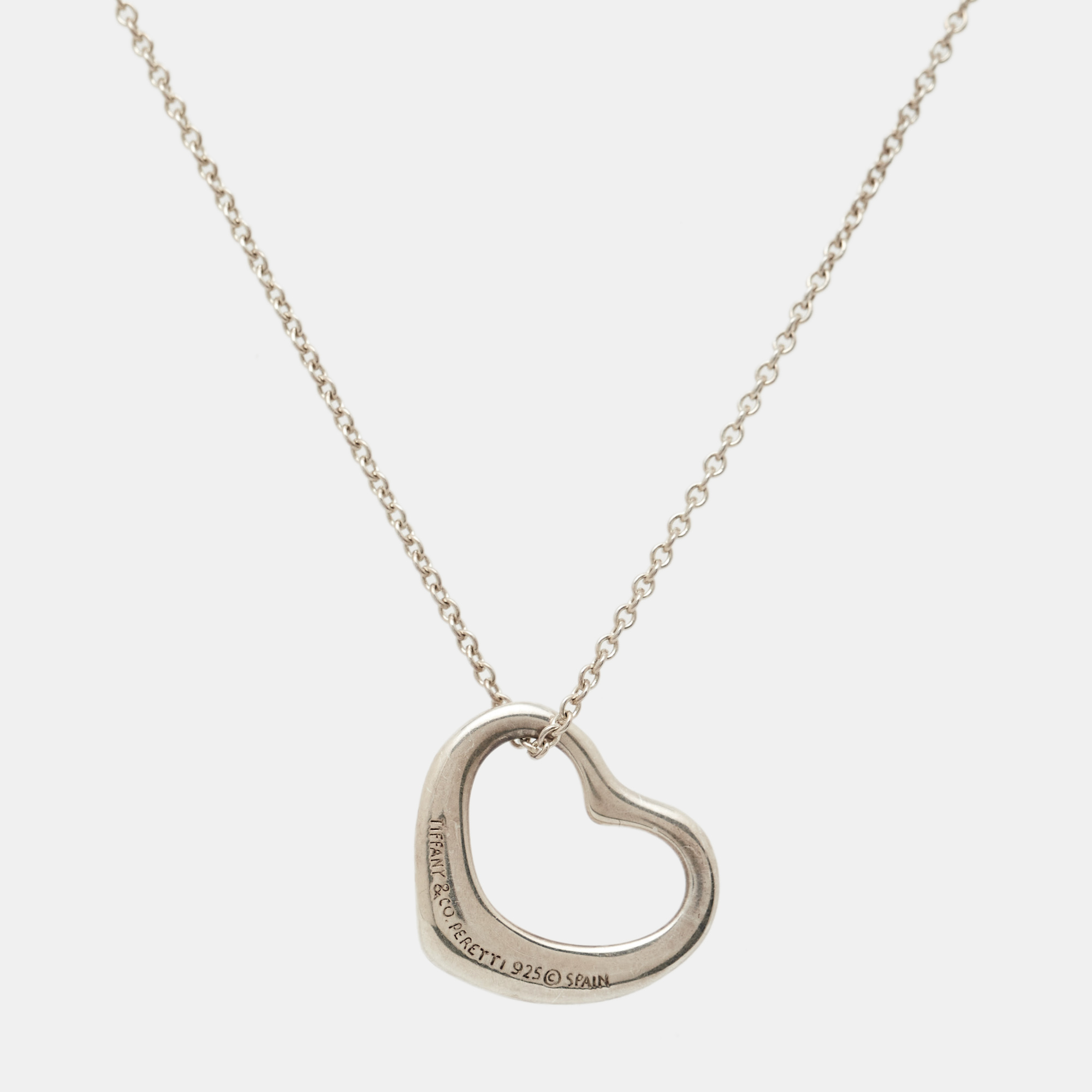 

Tiffany & Co. Elsa Peretti Open Heart Sterling Silver Necklace