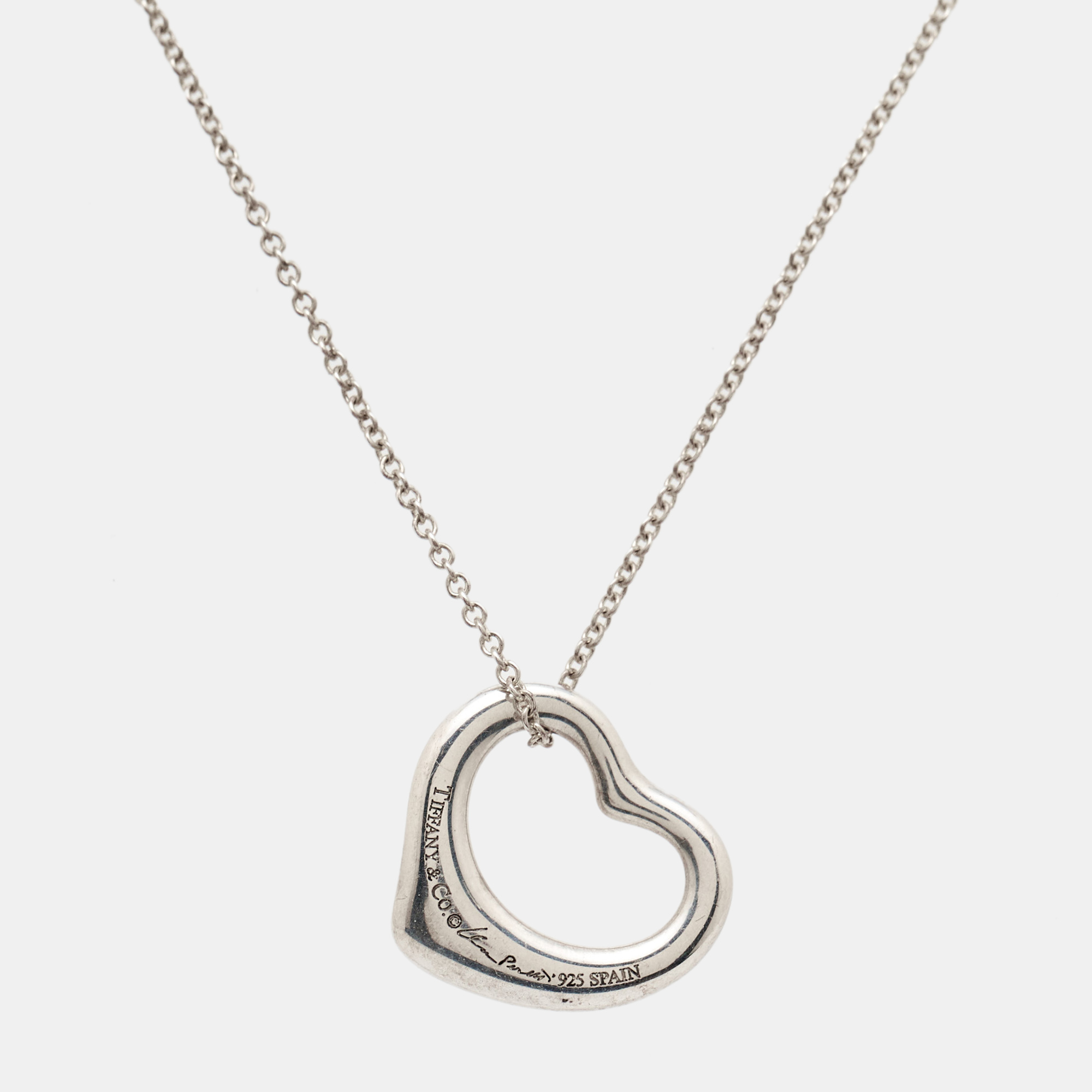 

Tiffany & Co. Elsa Peretti Open Heart Sterling Silver Necklace