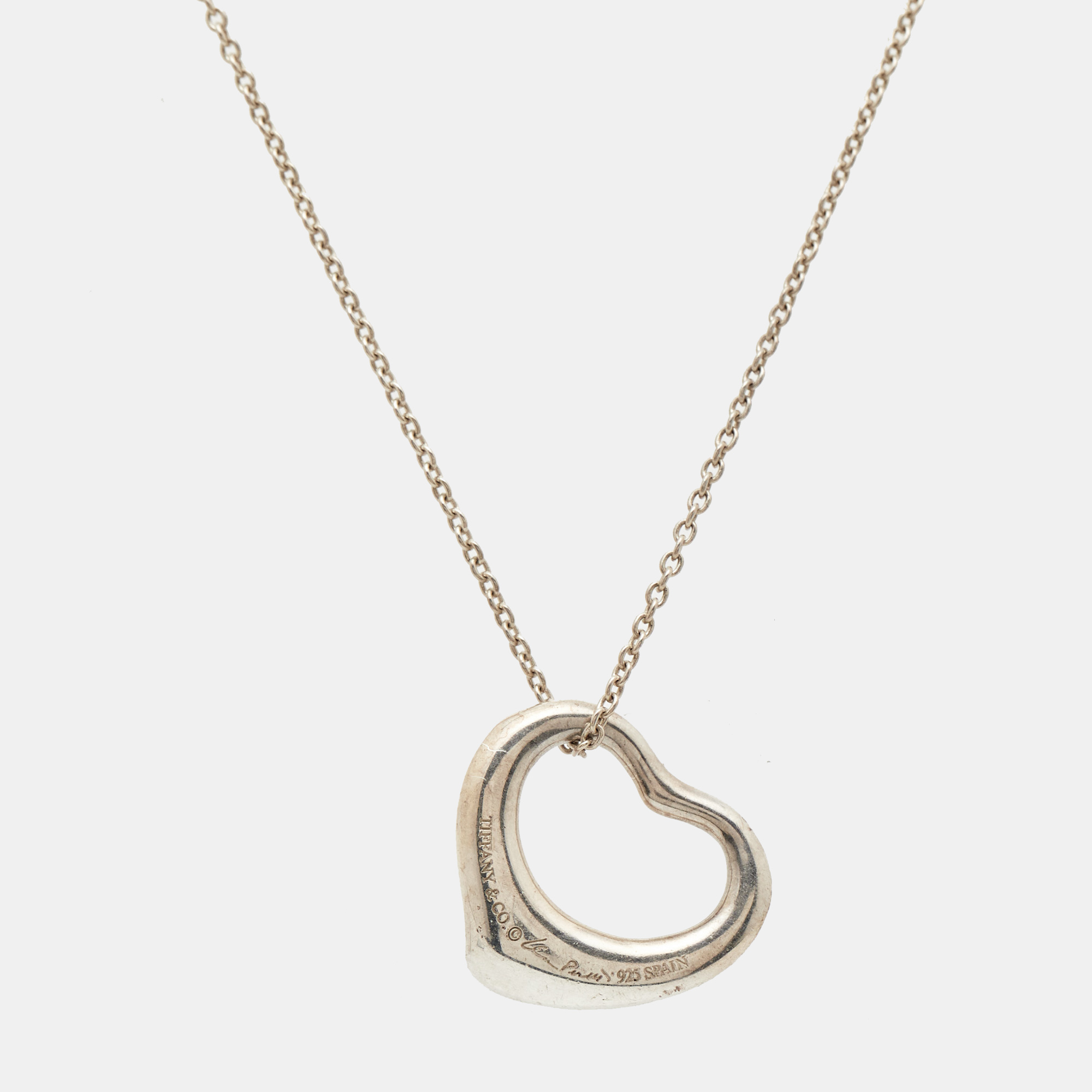 

Tiffany & Co. Elsa Peretti Open Heart Sterling Silver Necklace