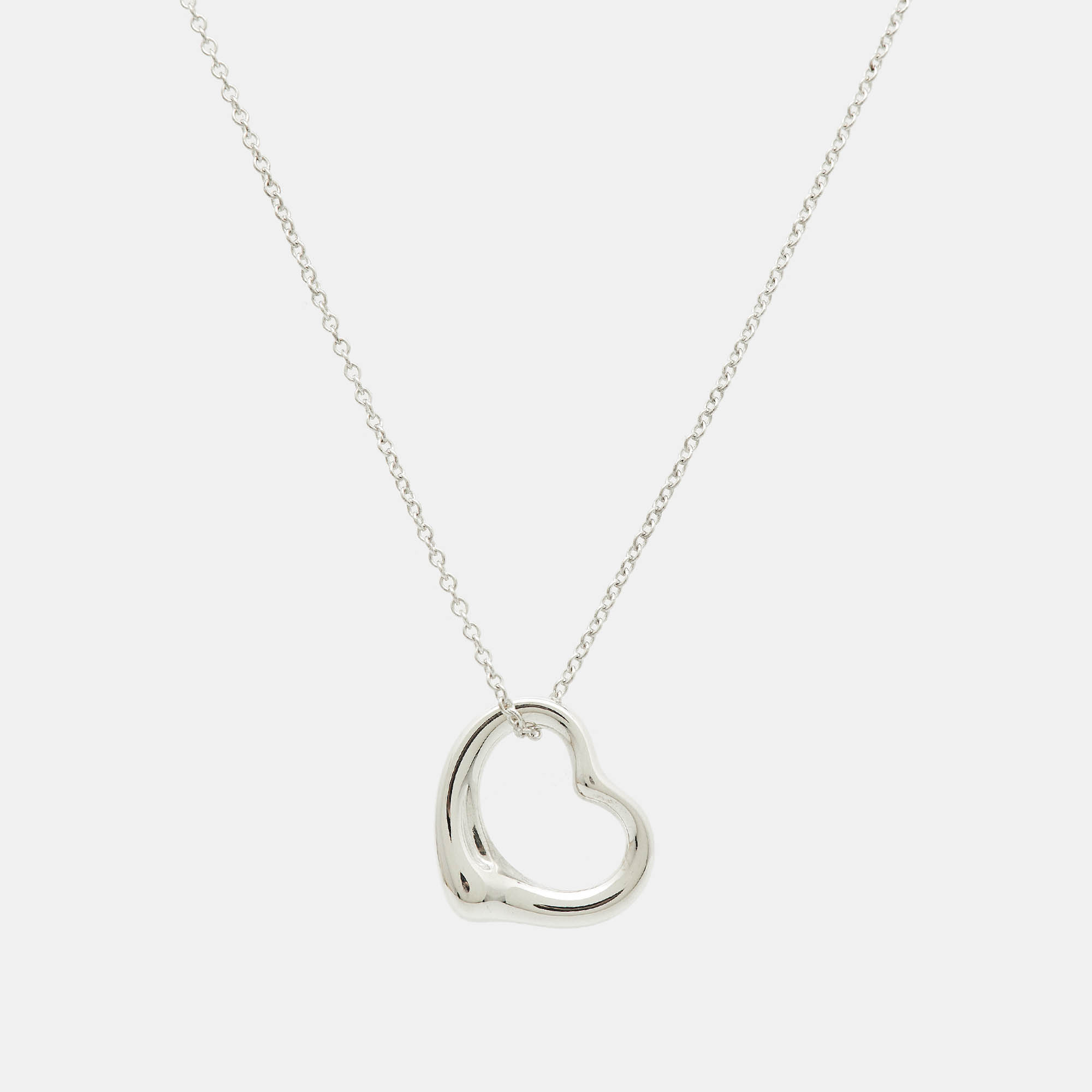 

Tiffany & Co. Elsa Peretti Open Heart Sterling Silver Necklace