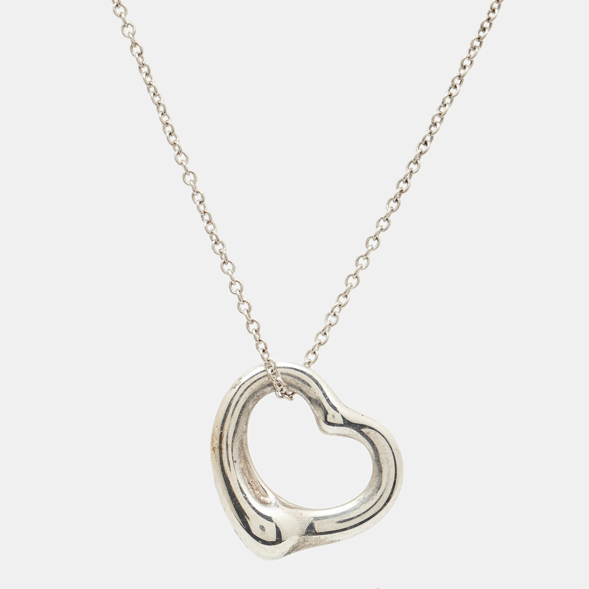 

Tiffany & Co. Elsa Peretti Open Heart Sterling Silver Necklace