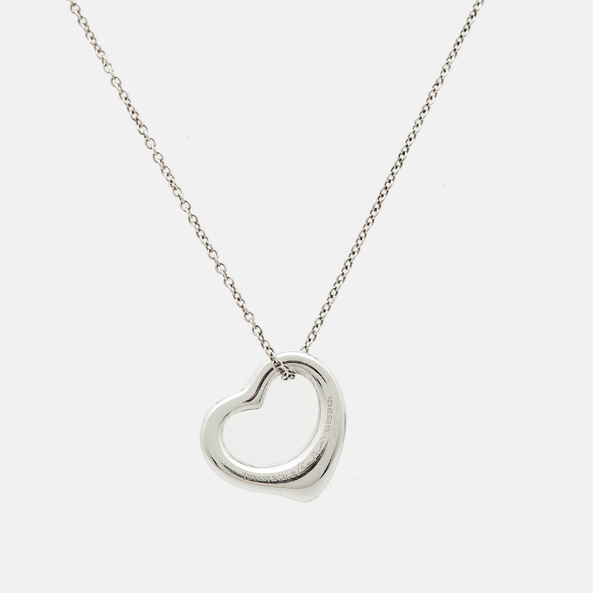 

Tiffany & Co. Elsa Peretti Open Heart Sterling Silver Necklace