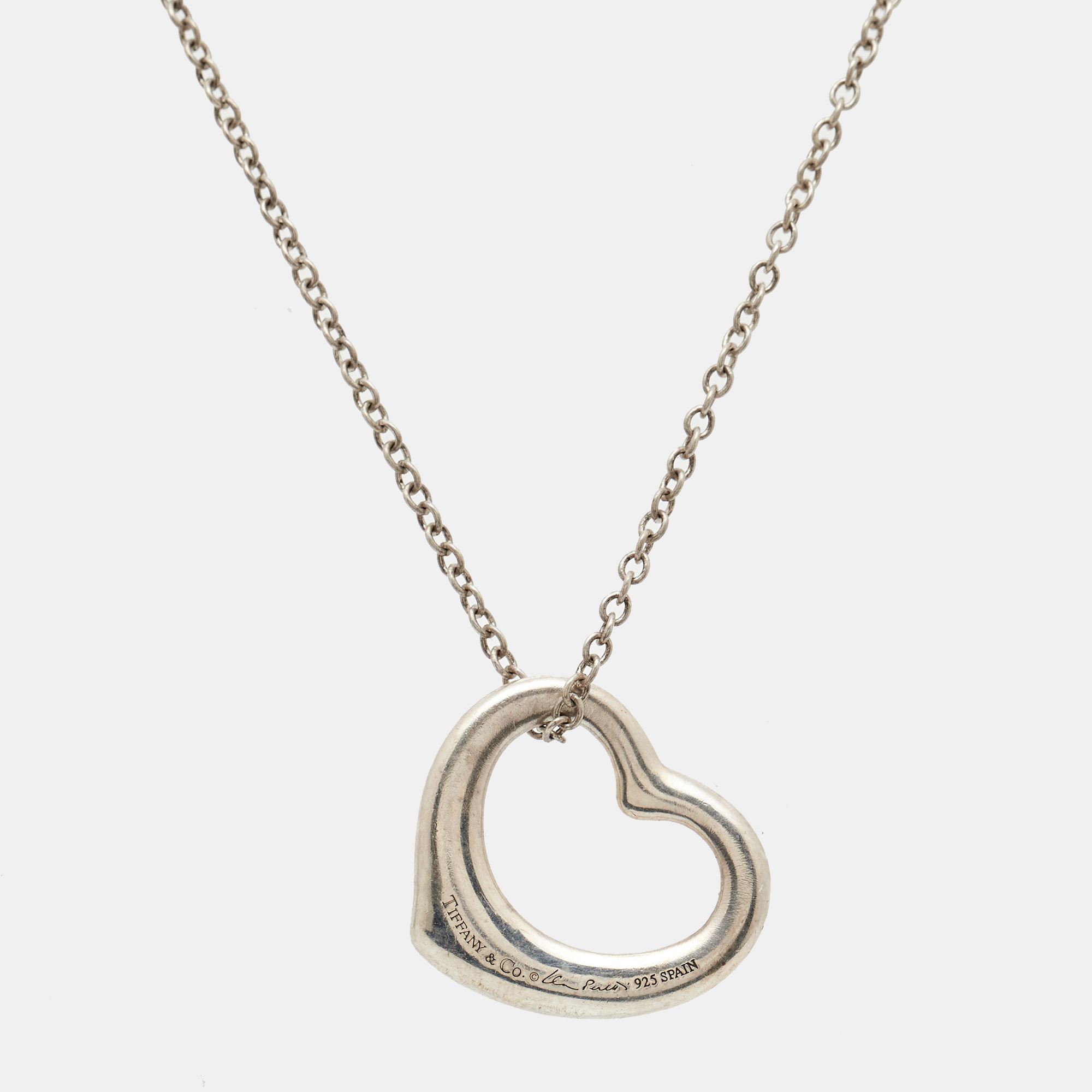 

Tiffany & Co. Elsa Peretti Open Heart Sterling Silver Necklace