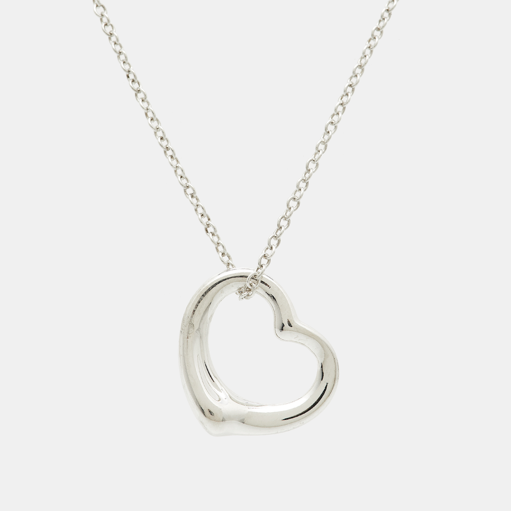 

Tiffany & Co. Elsa Peretti Open Heart Sterling Silver Necklace