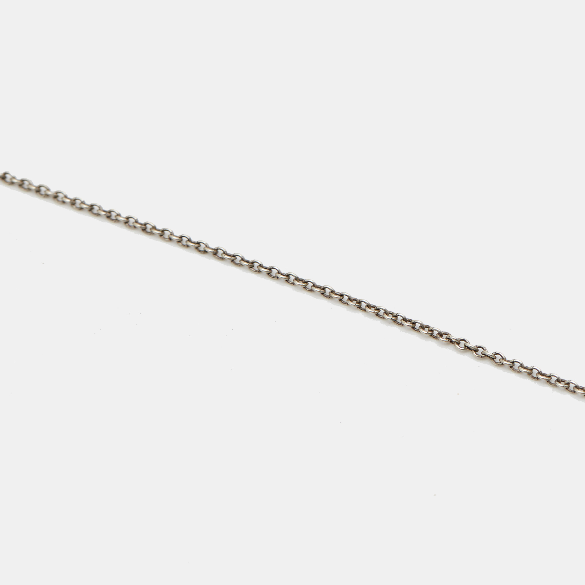 Tiffany & Co. Return to Tiffany Blue Enamel Double Heart Tag Sterling Silver Necklace 