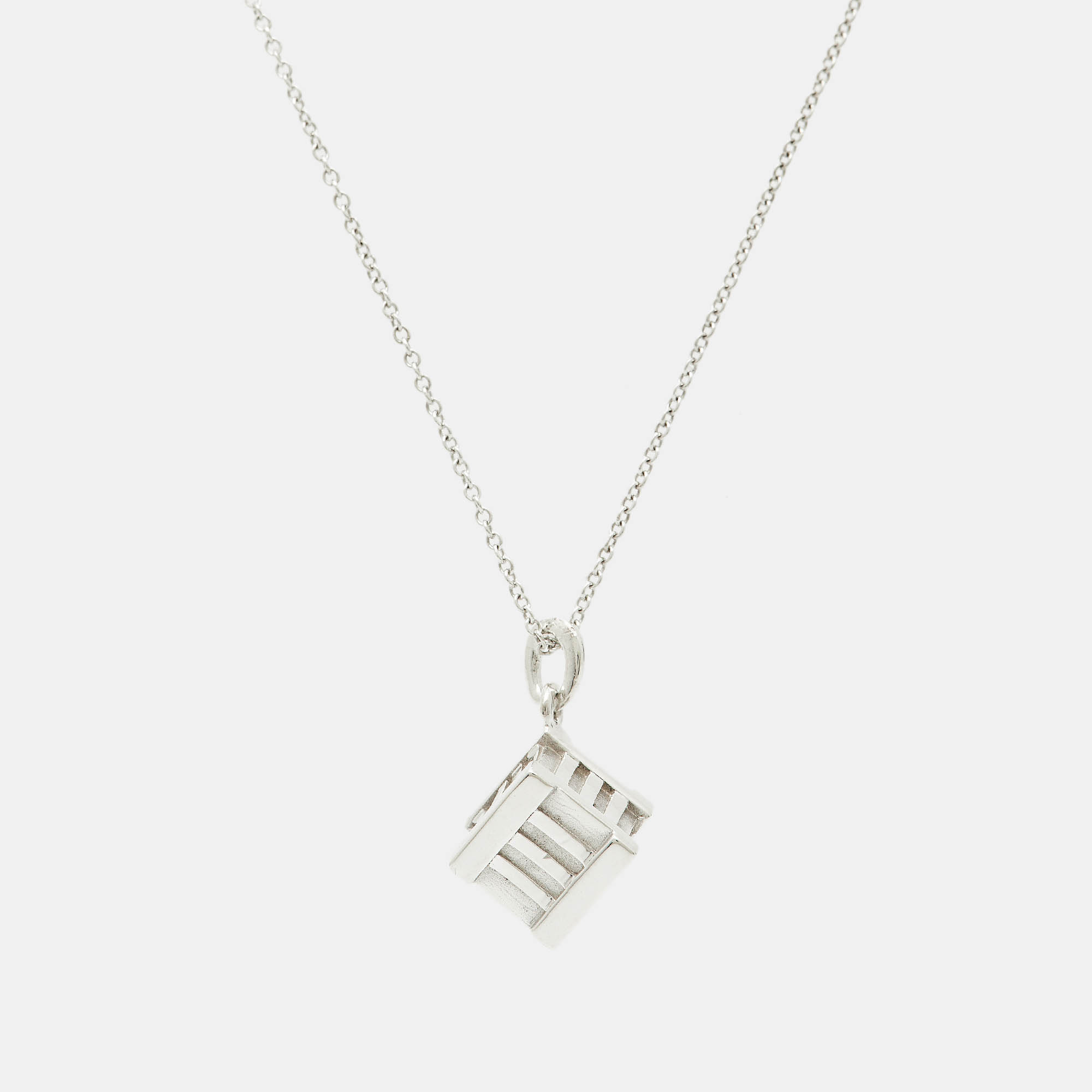 

Tiffany & Co. Atlas Cube Sterling Silver Necklace