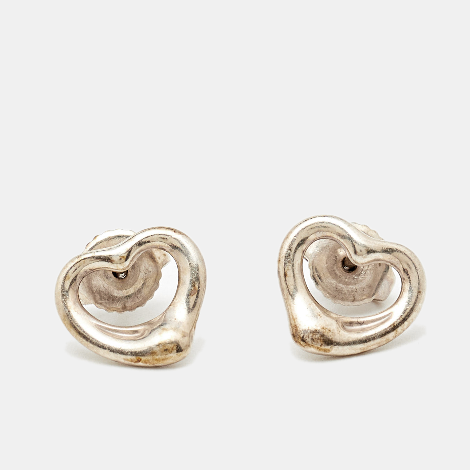 

Tiffany & Co. Elsa Peretti Open Heart Sterling Silver Earrings