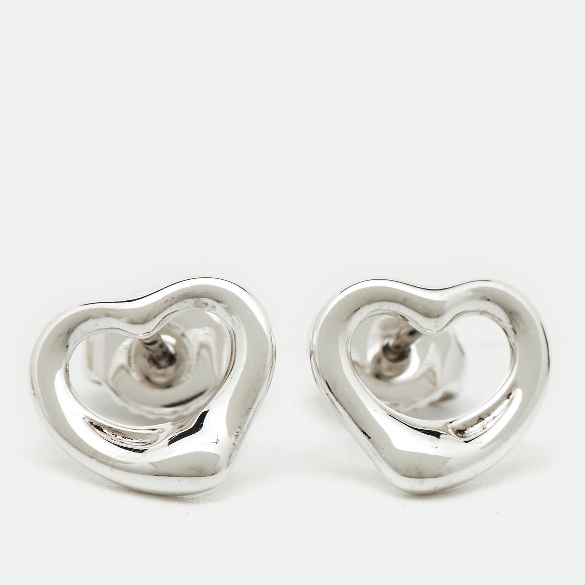 

Tiffany & Co. Elsa Peretti Open Heart Sterling Silver Earrings