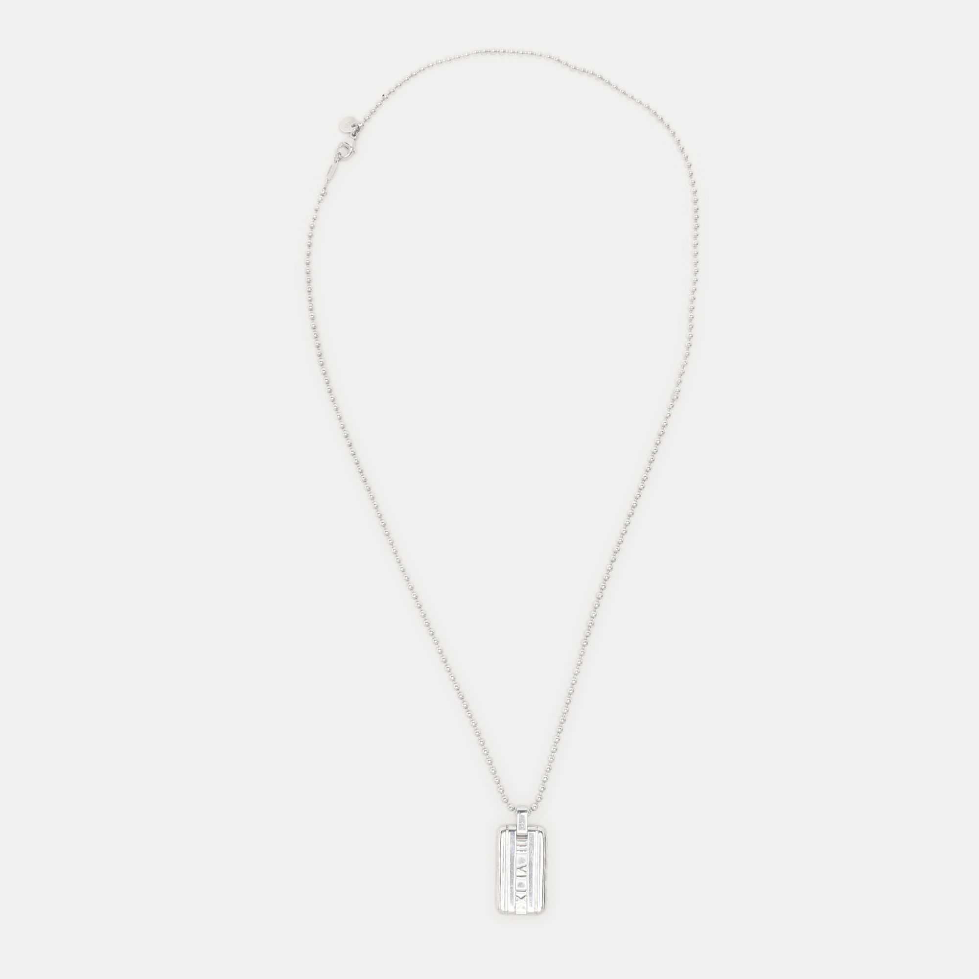 

Tiffany & Co. Silver Atlas Tag Pendant Necklace