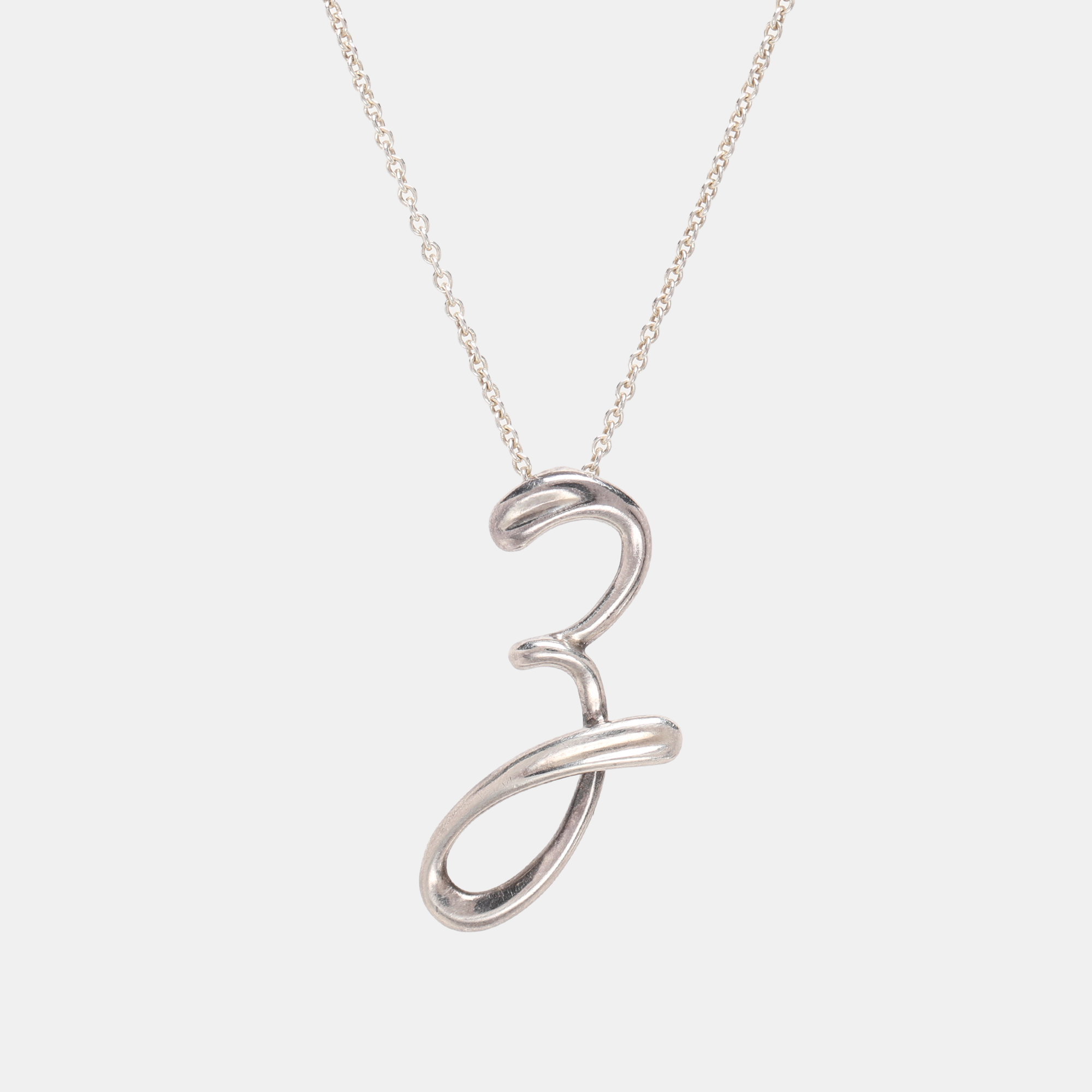 

Tiffany & Co. Elsa Peretti Alphabet Z Silver Pendant Necklace