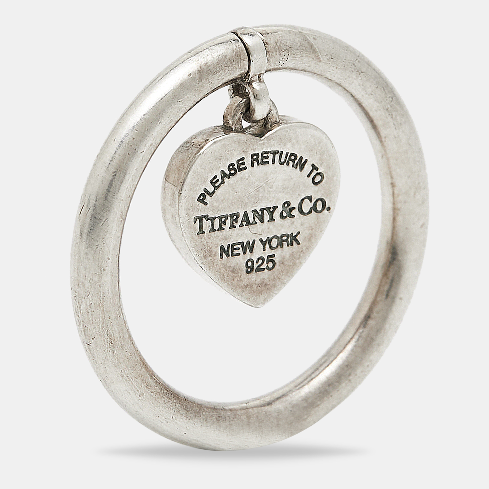 

Tiffany & Co. Return to Tiffany Heart Tag Sterling Silver Charm Ring Size