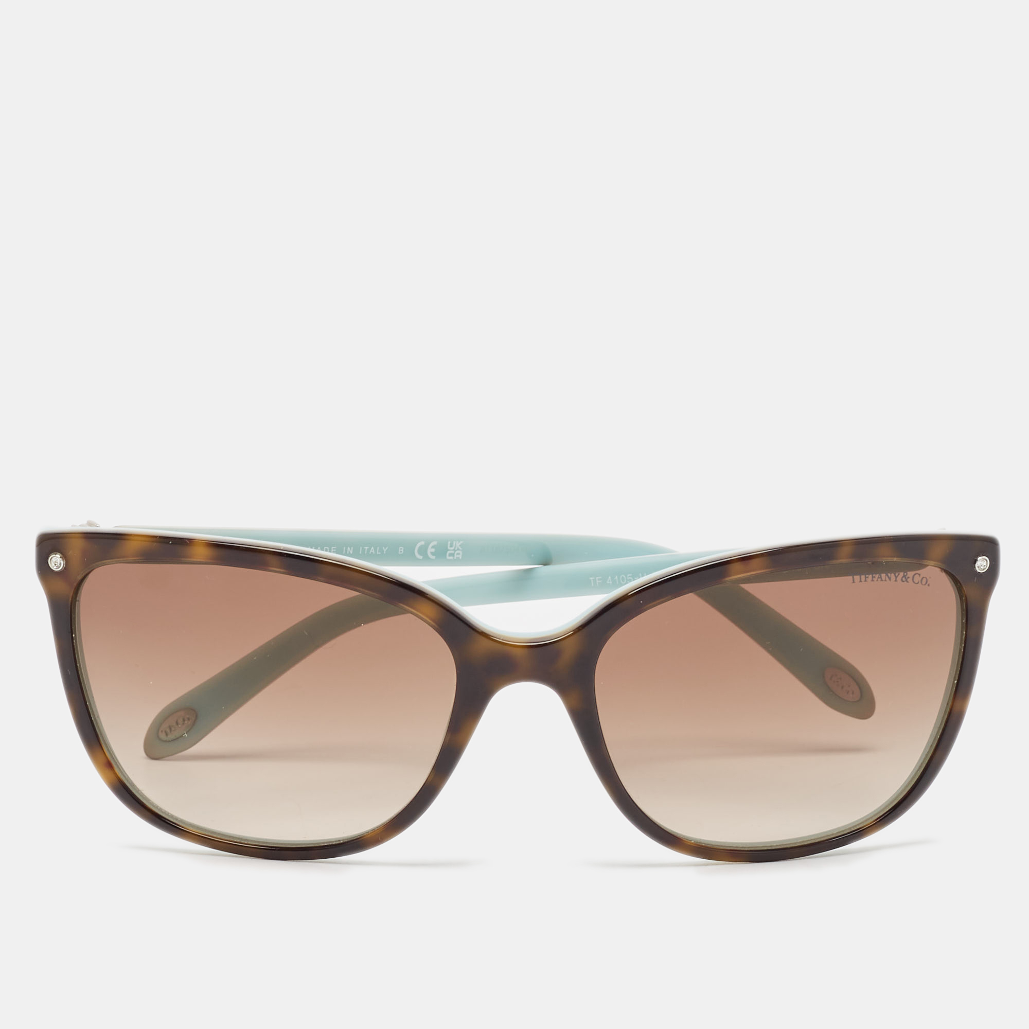 

Tiffany & Co. Brown/Blue Gradient TF 4105 Crystals Cat Eye Sunglasses