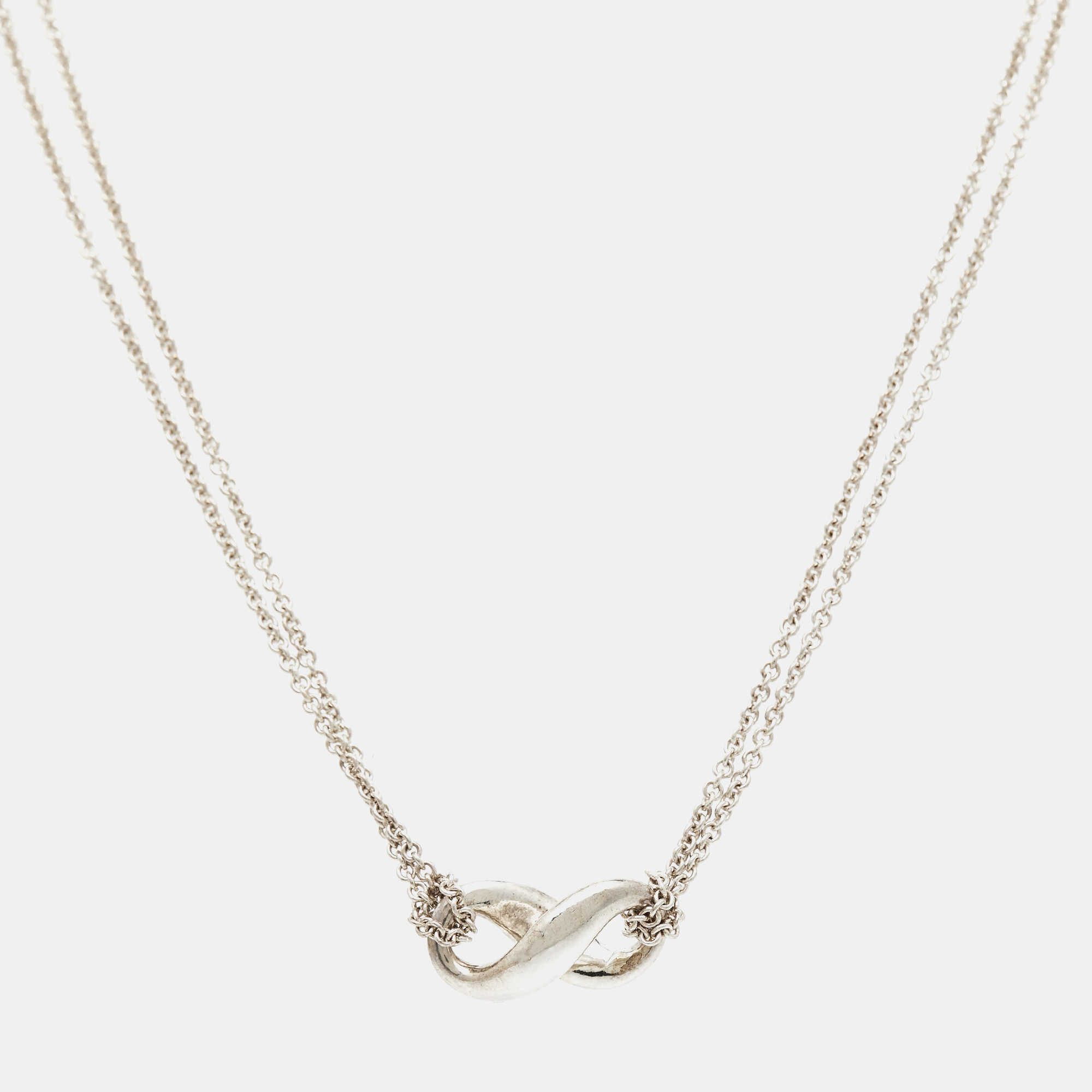 

Tiffany & Co. Infinity Double Strand Sterling Silver Necklace