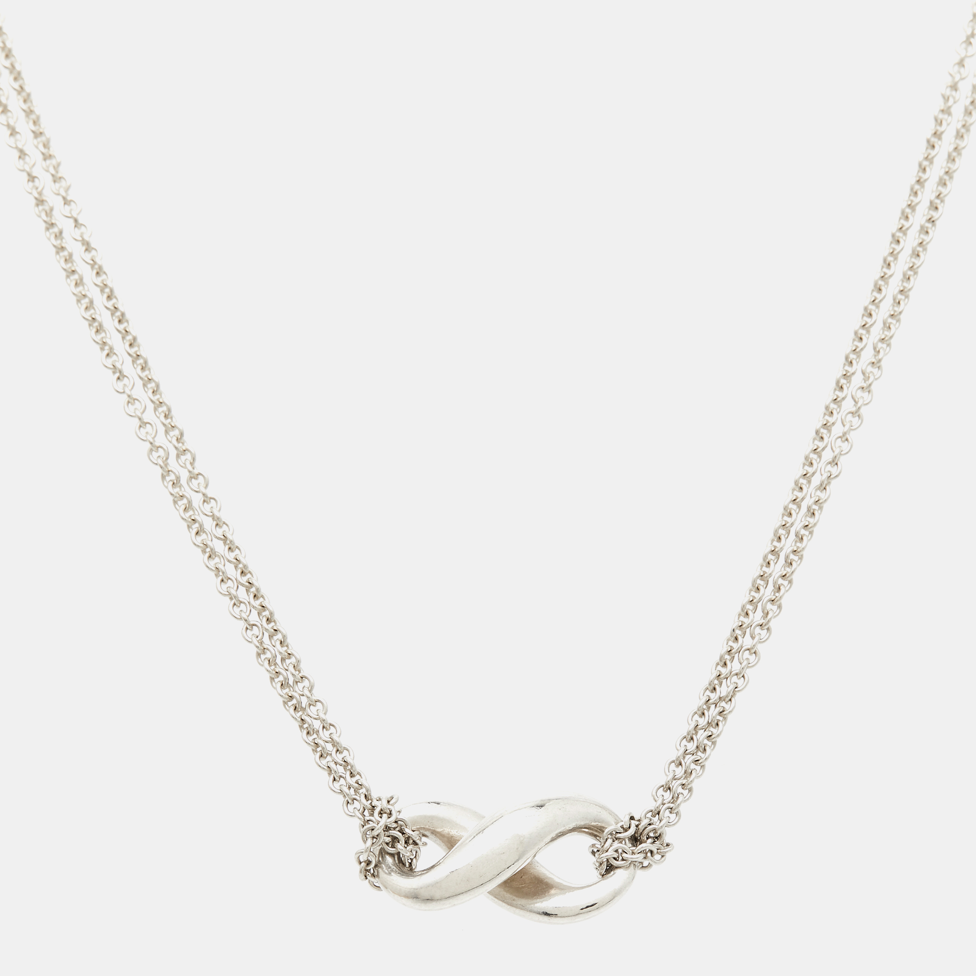 

Tiffany & Co. Infinity Double Strand Sterling Silver Necklace