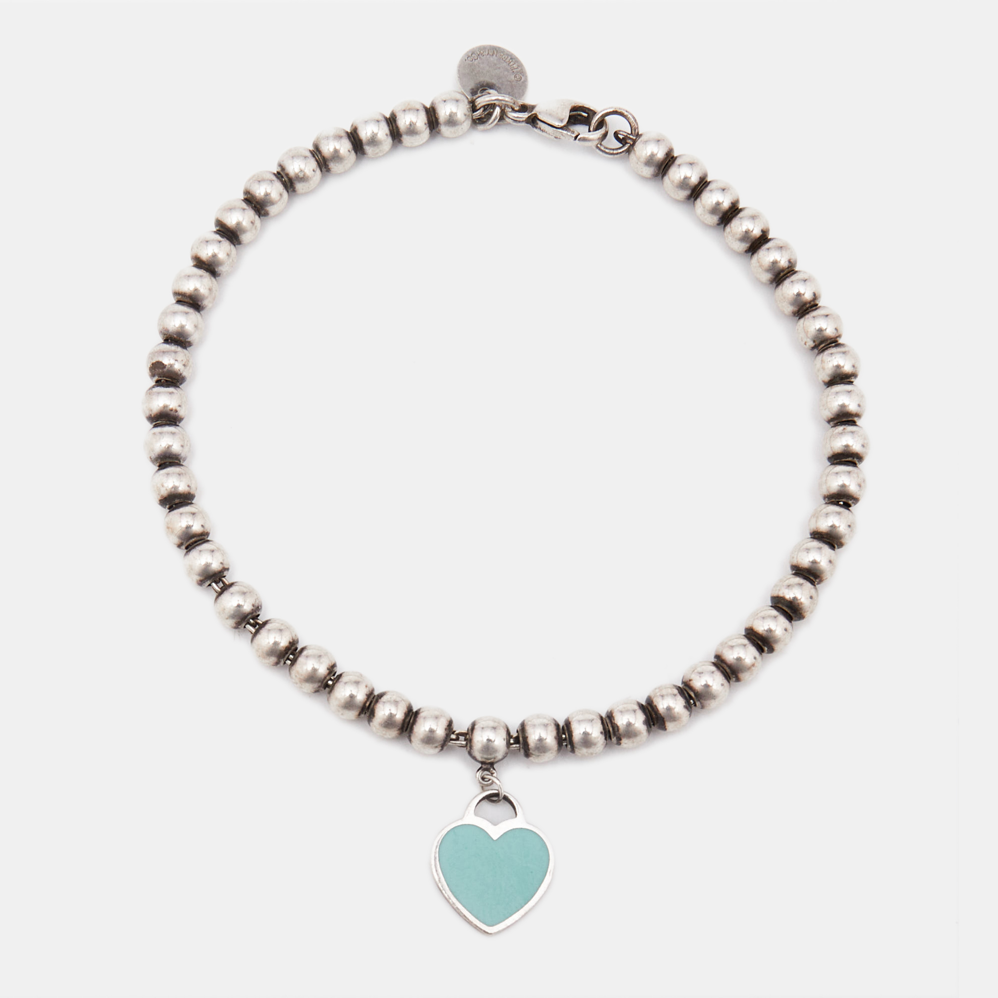

Tiffany & Co. Return To Tiffany Enamel Sterling Silver Bead Bracelet