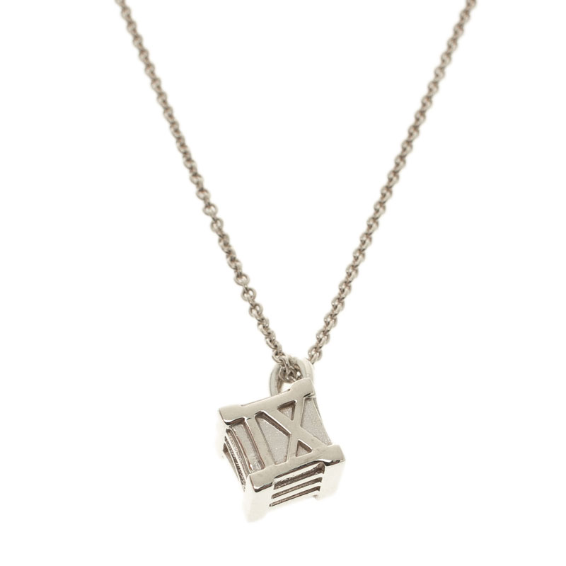 Pre Owned Tiffany & Co. Atlas Silver Pendant Necklace
