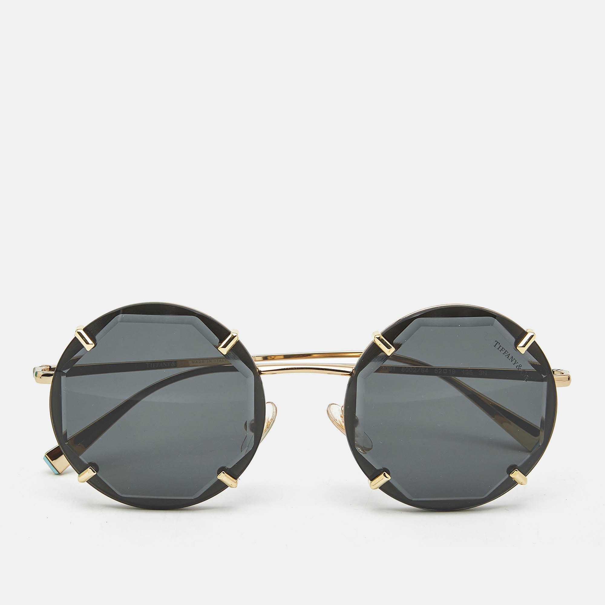 

Tiffany & Co. Black/Gold Tone TF3091 Round Sunglasses