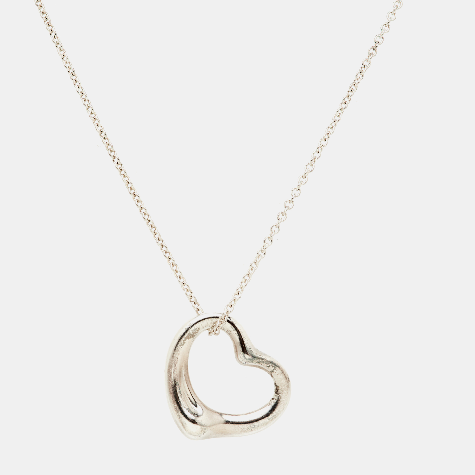 

Tiffany & Co. Elsa Peretti Open Heart Sterling Silver Necklace