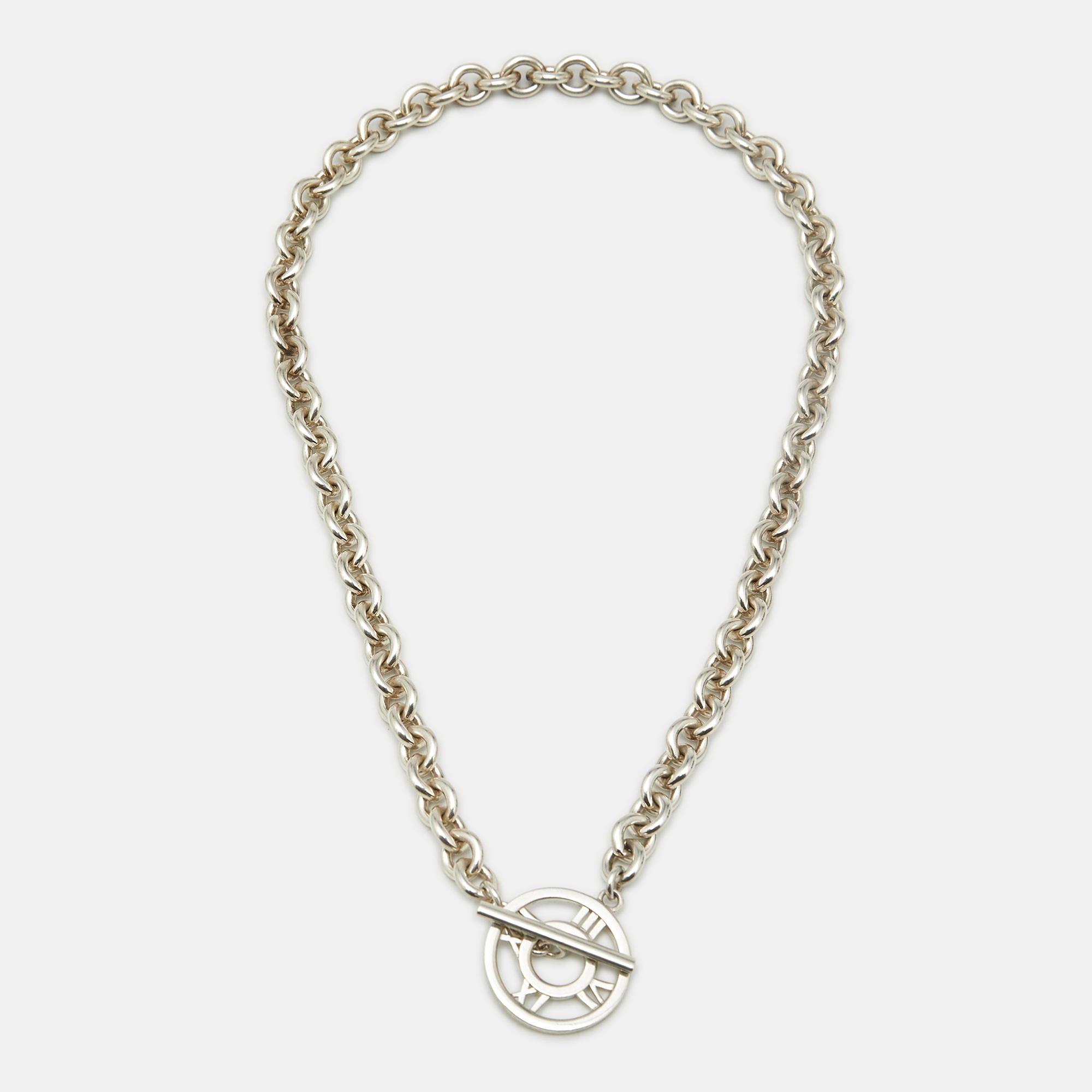 

Tiffany & Co. Atlas Sterling Silver Toggle Chain Necklace
