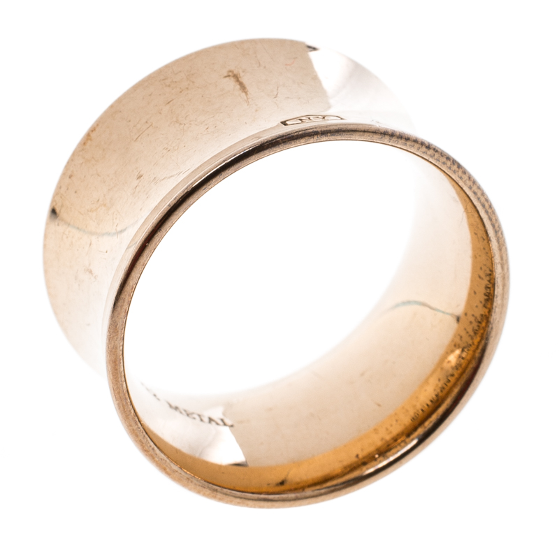 Pre Owned Tiffany & Co. 1837 Rubedo Wide Ring Size 59