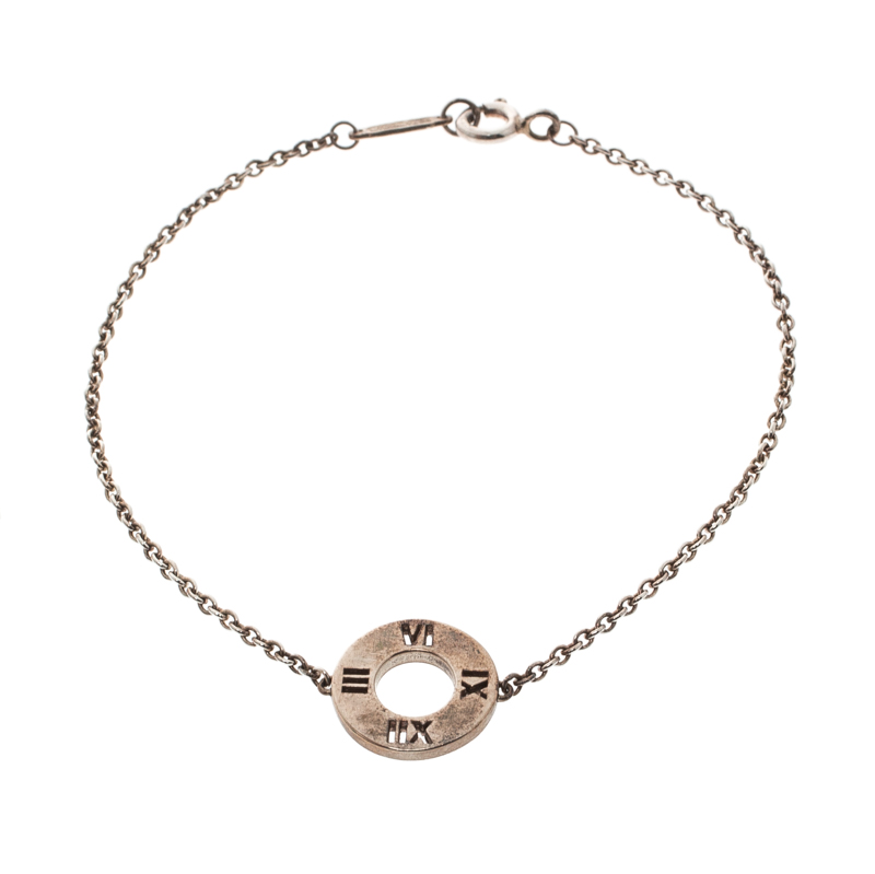 Tiffany & Co. Atlas Pierced Silver Bracelet 17 cm