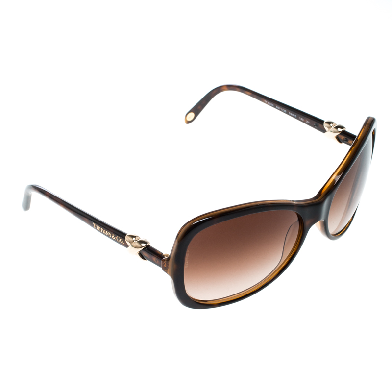 Tiffany & Co. Brown Havana/Brown Gradient TF4024 Oversize Sunglasses