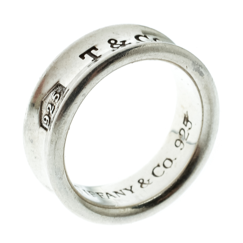 Tiffany & Co. 1837 Silver Band Ring Size 52
